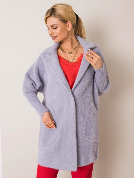 Grey Fluffy Alpaca Transitional Coat