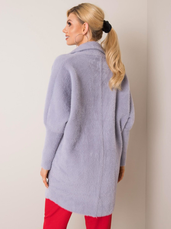 Grey Fluffy Alpaca Transitional Coat