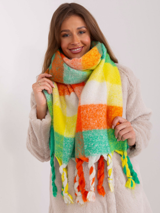 Fringed Scarf in Light Green