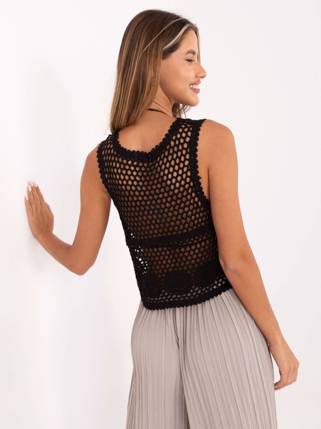 Black Lace Women's Top