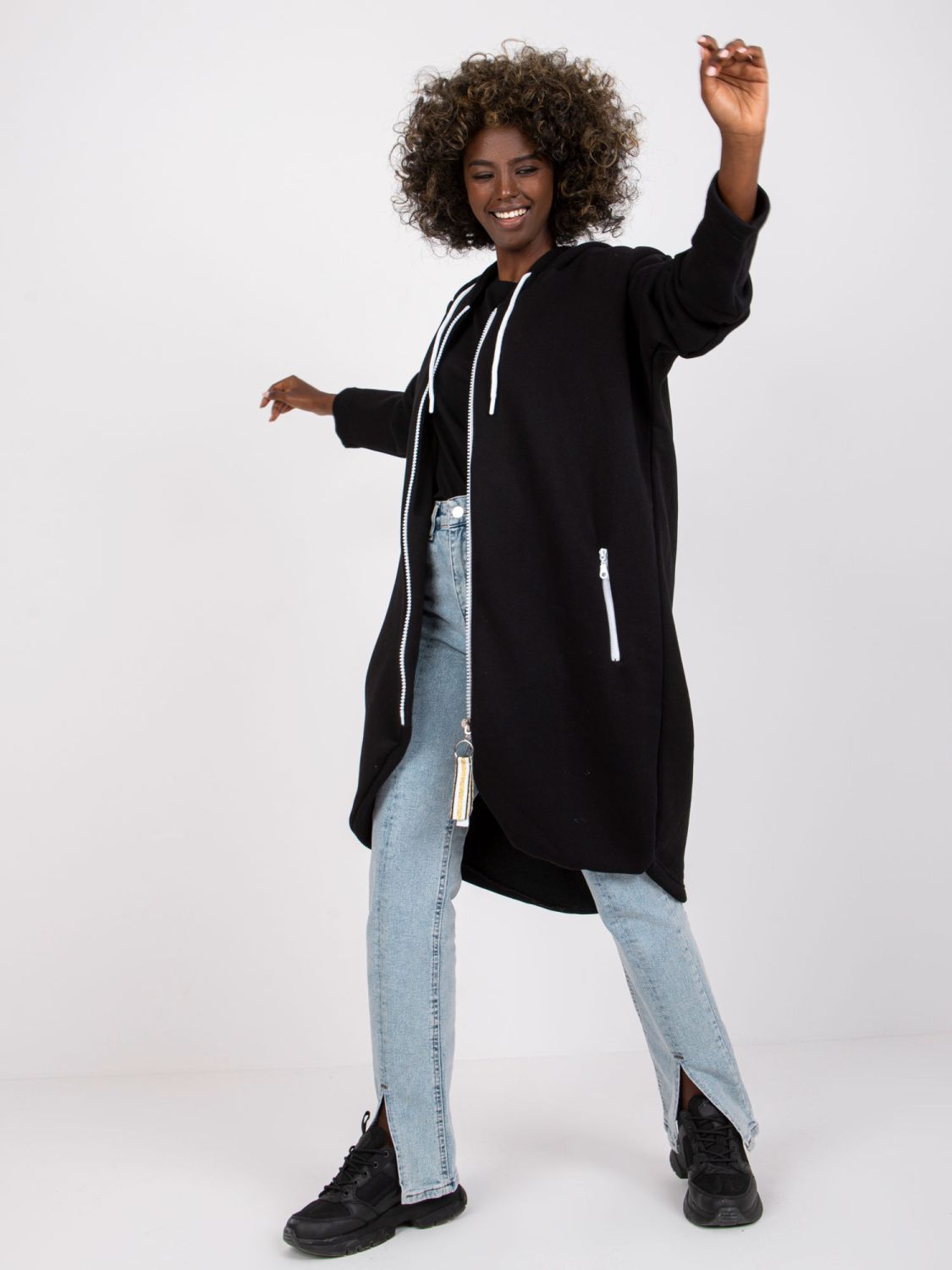 Stylish Black Hoodie with Hood