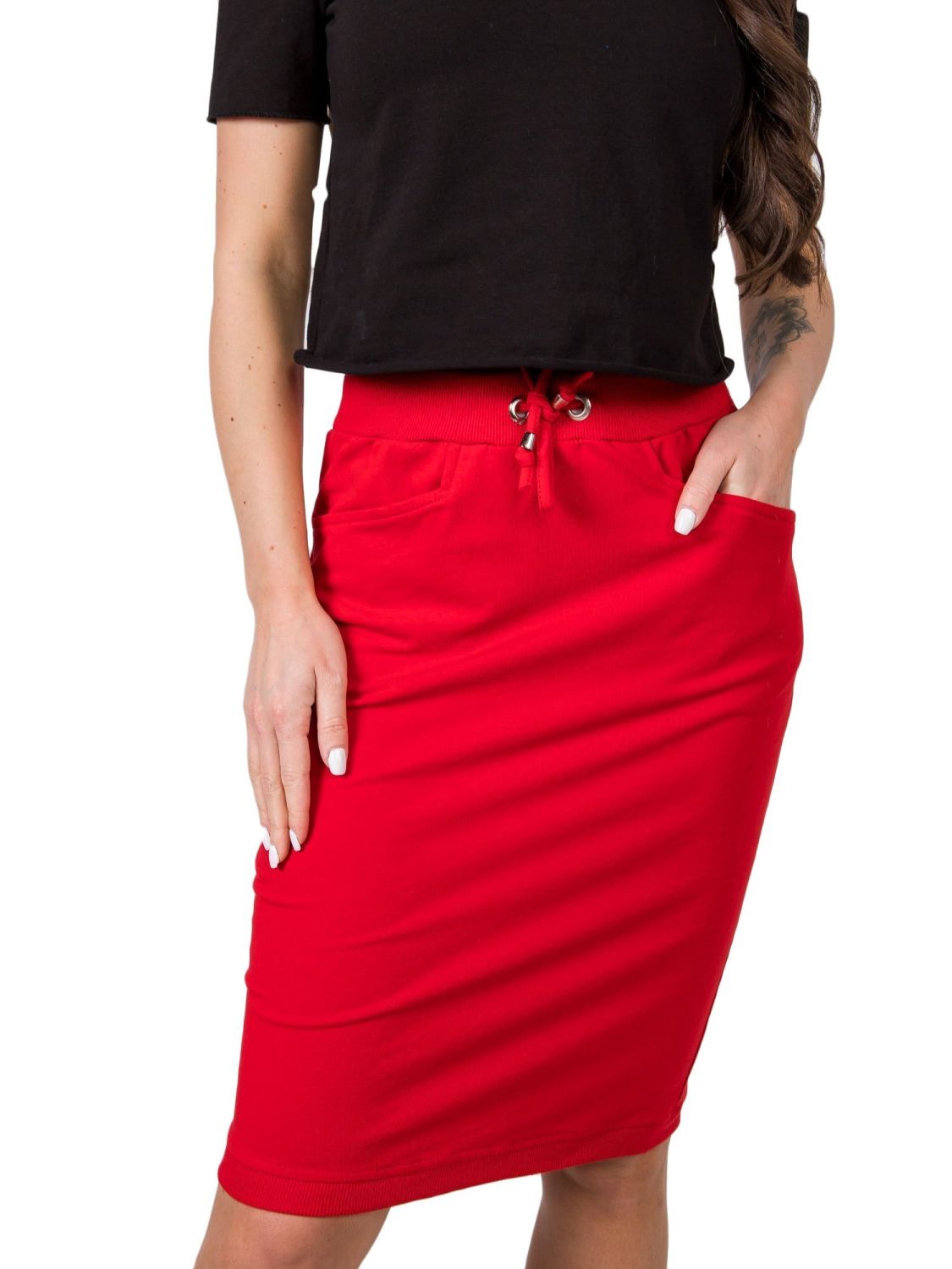 Red Sweat Skirt
