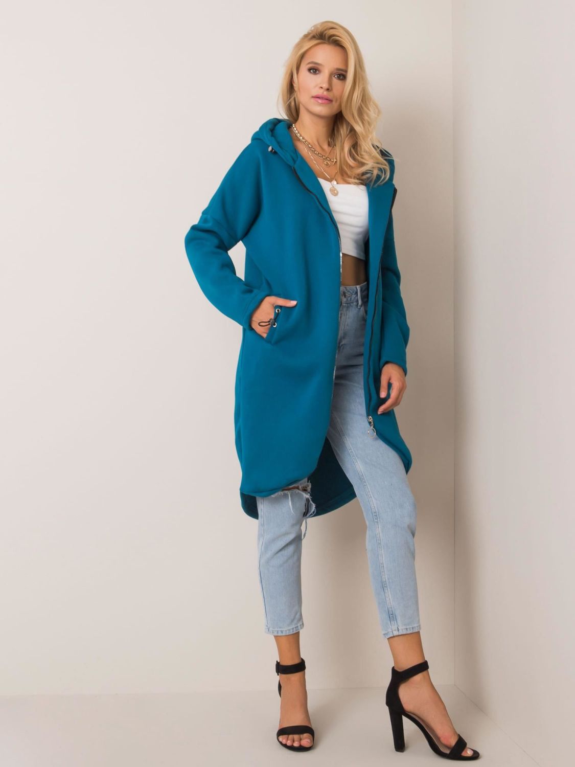 Long Blue Hoodie RUE PARIS