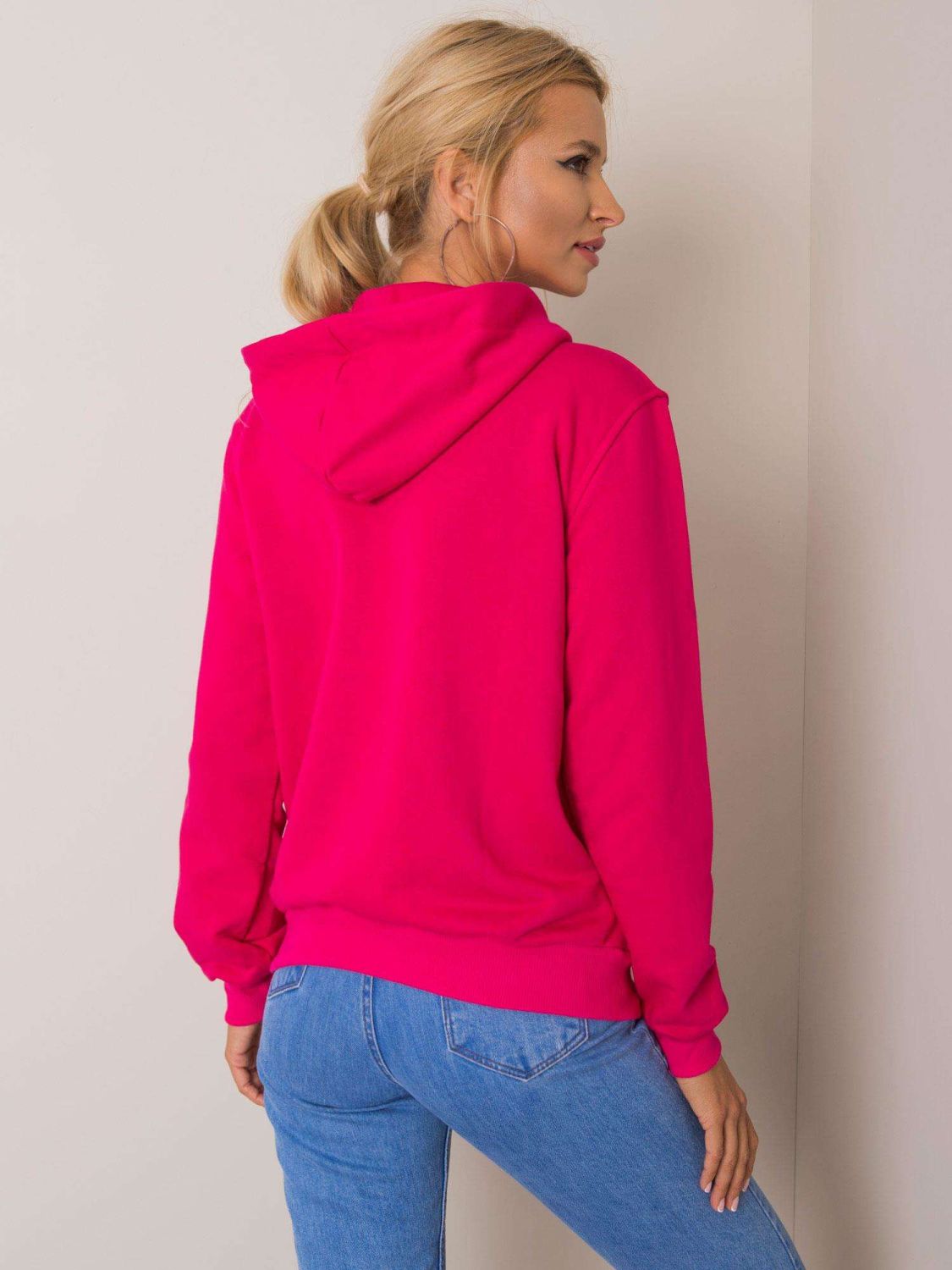 Fuchsia Cotton Hoodie