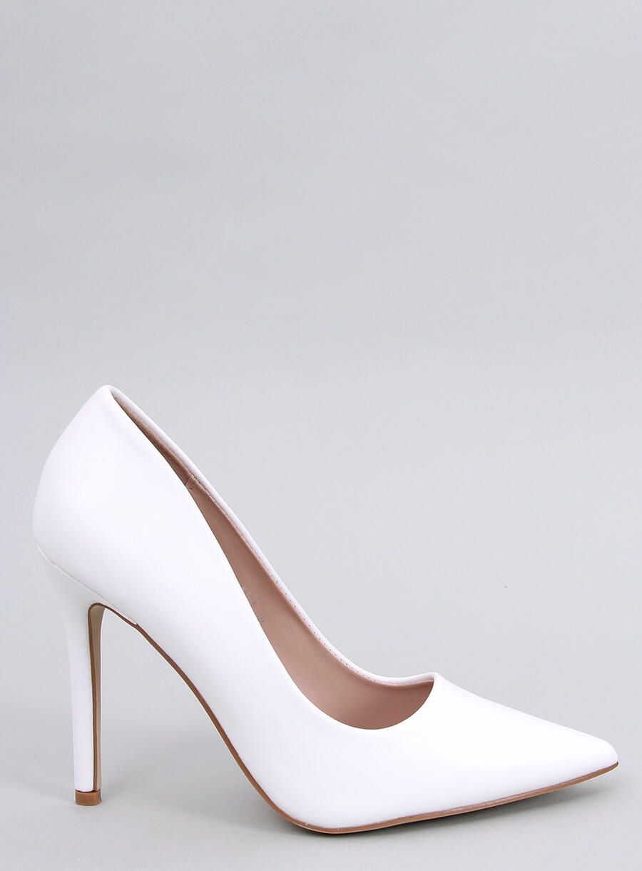 White pumps on a stiletto heel