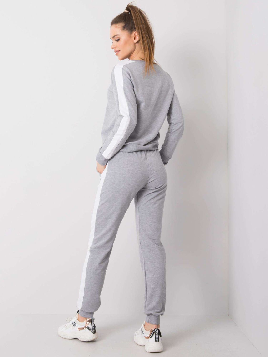 RUE PARIS Women's Gray Melange Tracksuit