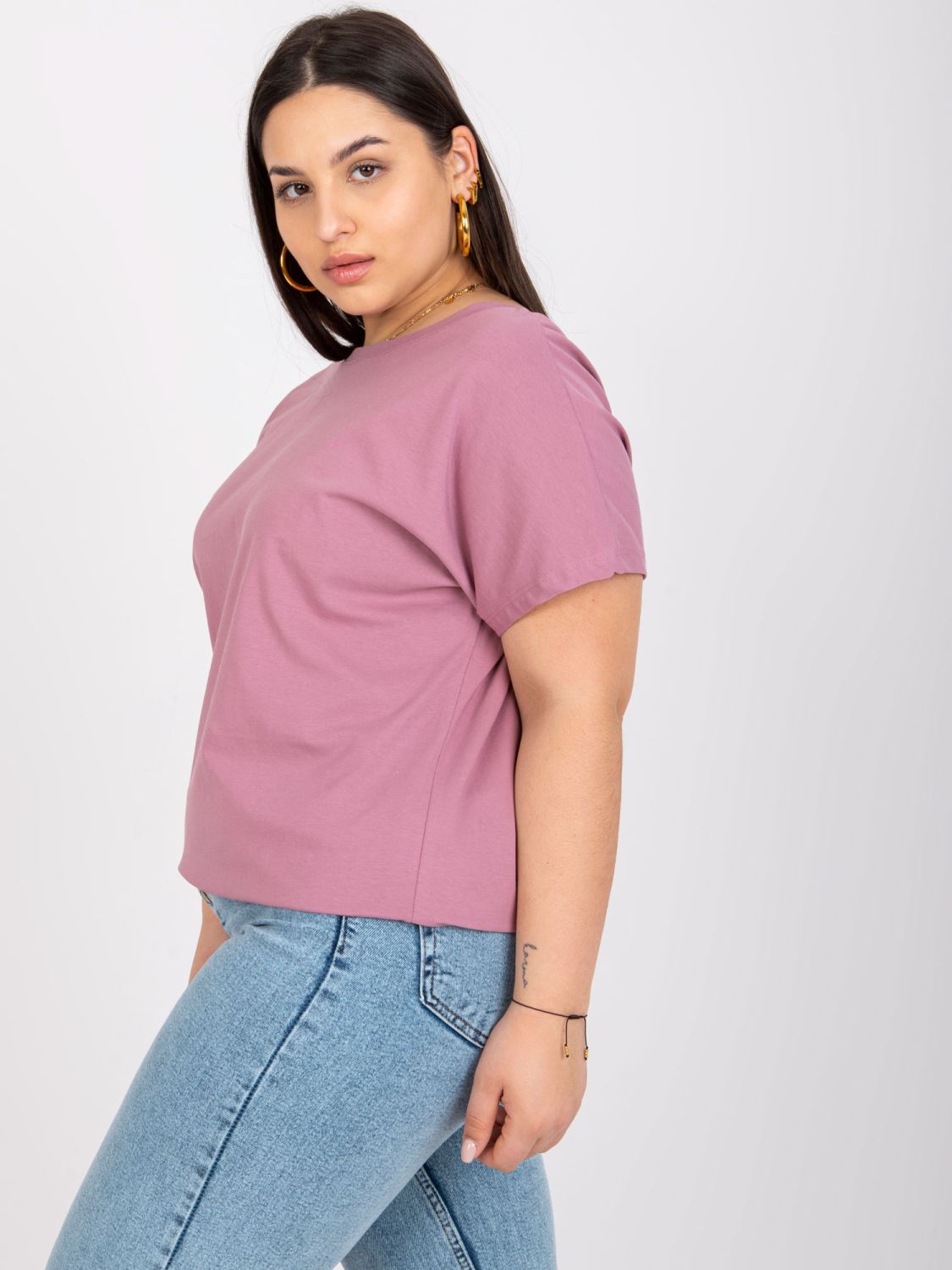 Pink Plus Size Cotton T-Shirt