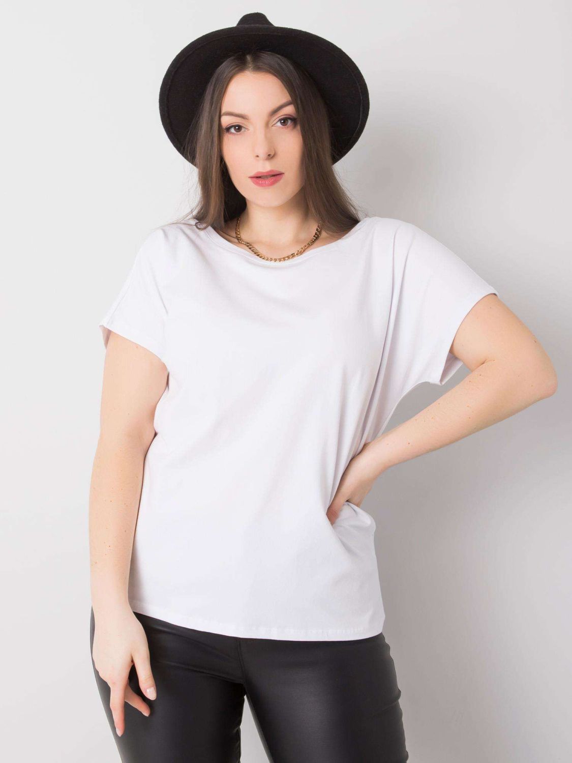 White Plus Size Cotton T-Shirt