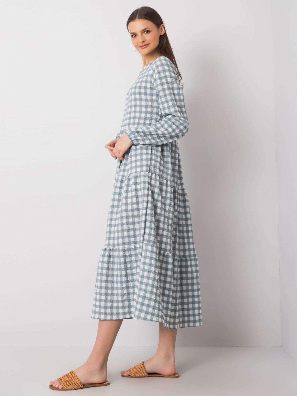 Mint Green Flared Dress RUE PARIS