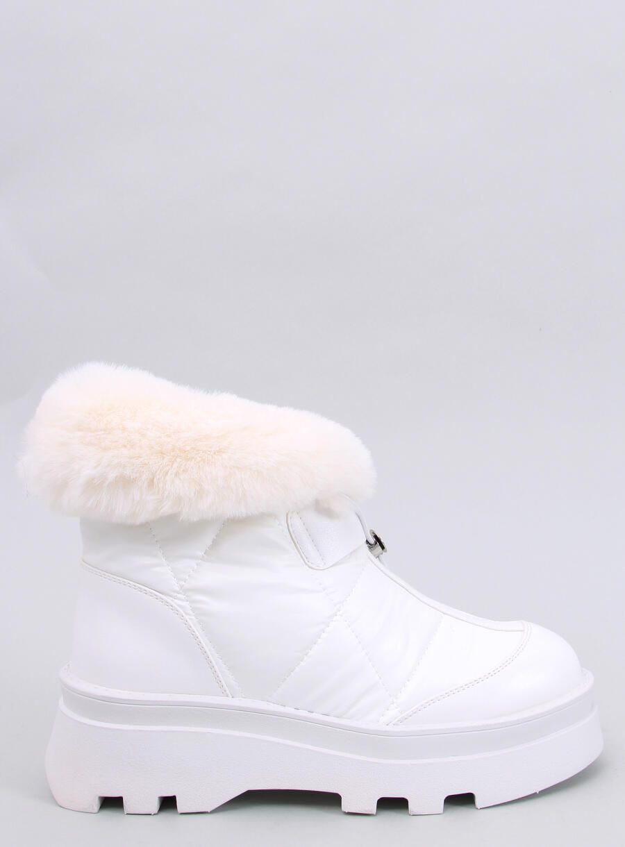 White snow shoes on a high platform