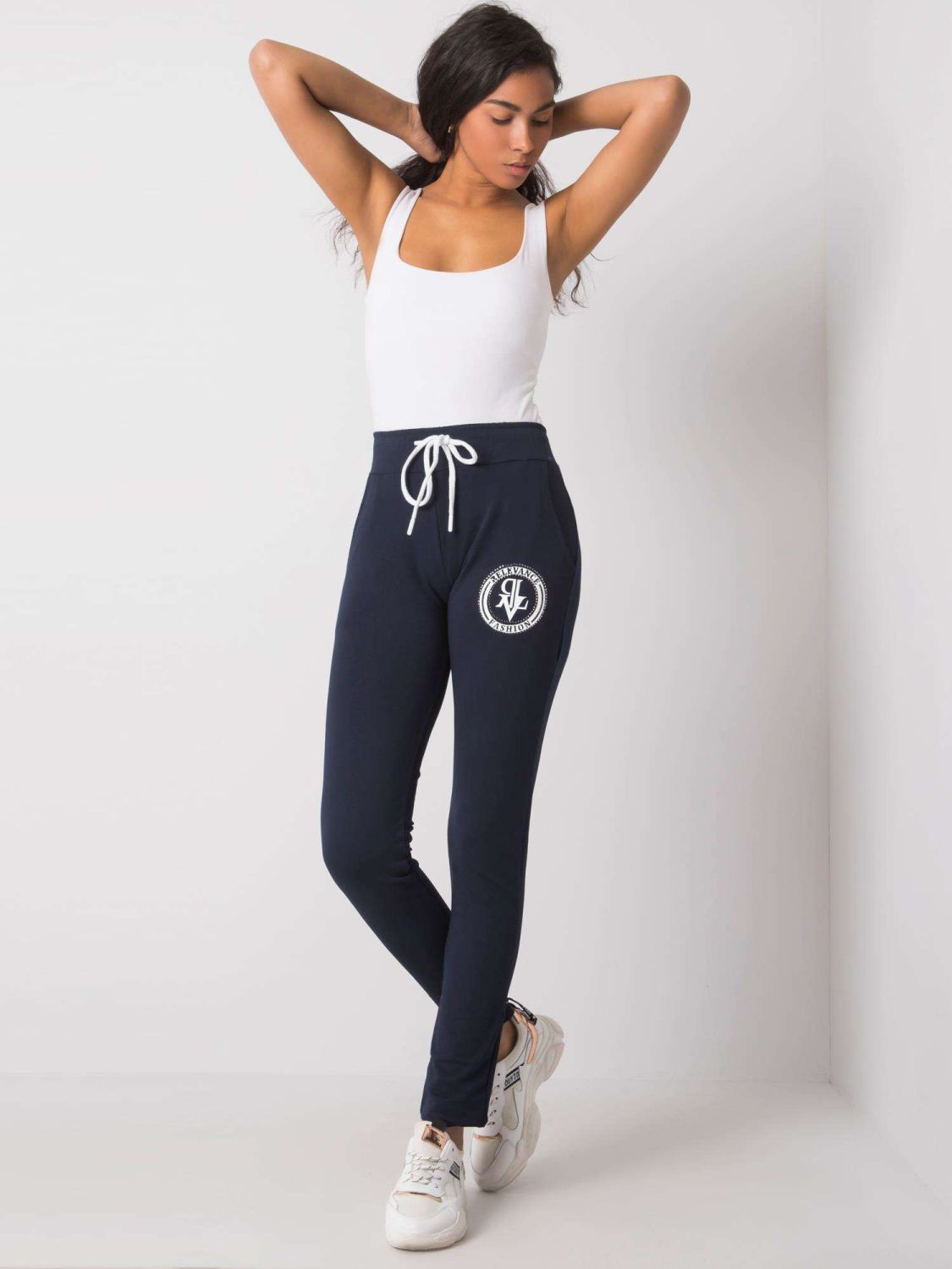 Navy Blue Sweatpants with Application