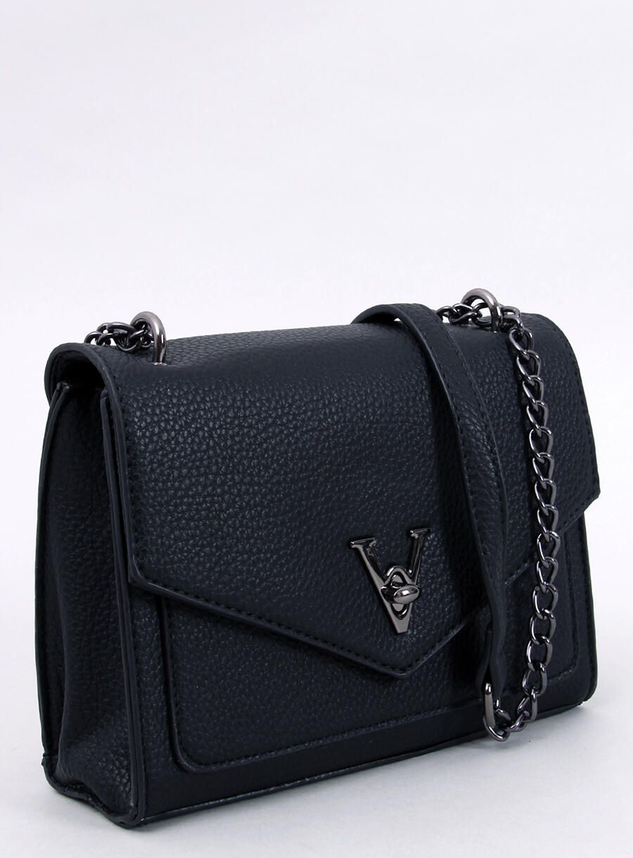 Small black leaf handbag