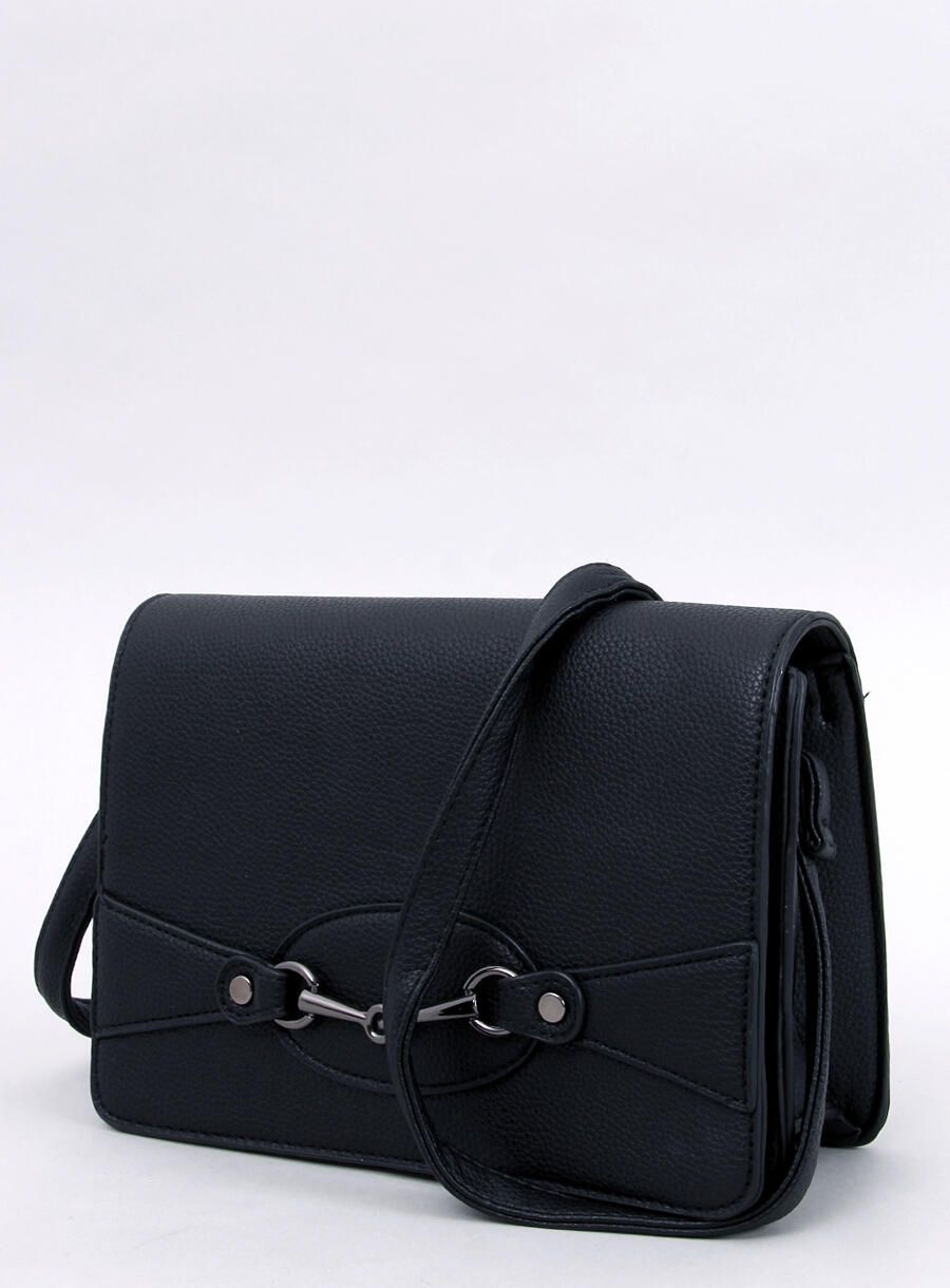 Black handbag made of eco-leather