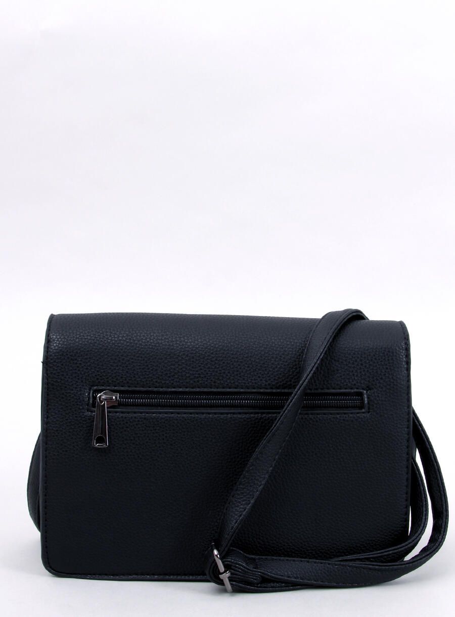 Black handbag made of eco-leather