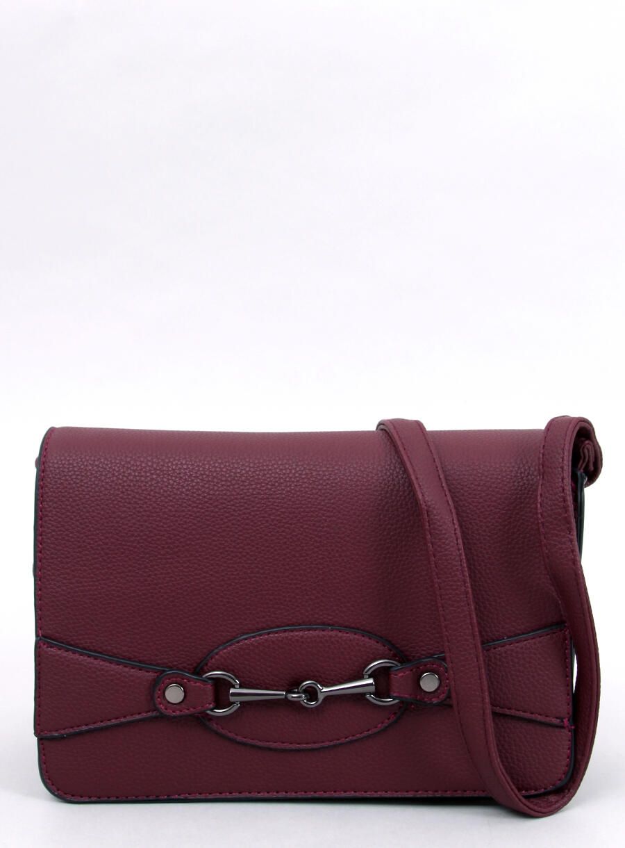 Burgundy handbag made of eco-leather