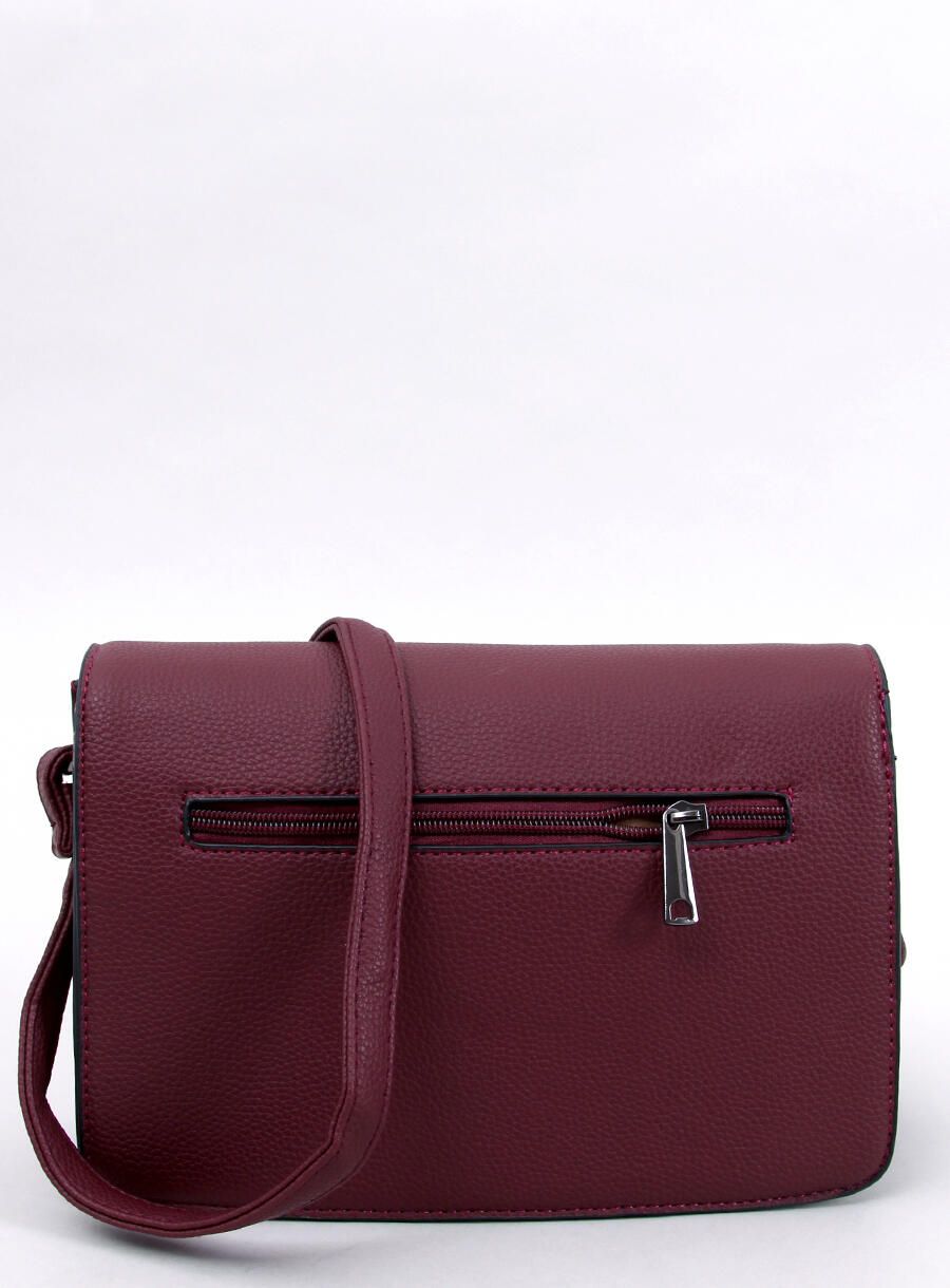 Burgundy handbag made of eco-leather