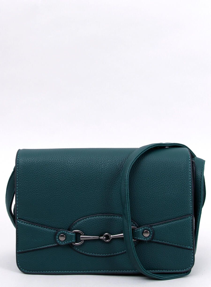 Green handbag made of eco-leather