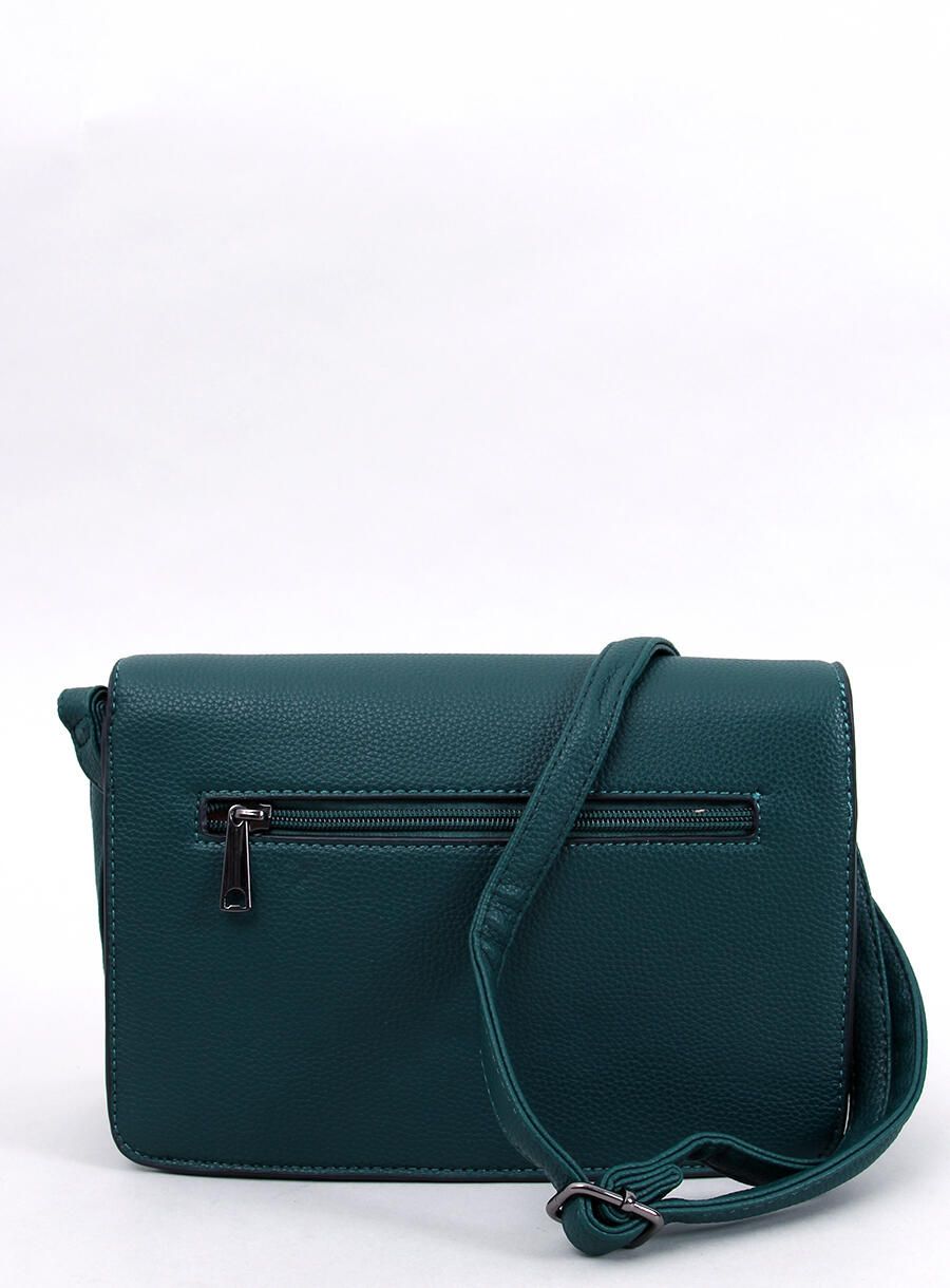 Green handbag made of eco-leather