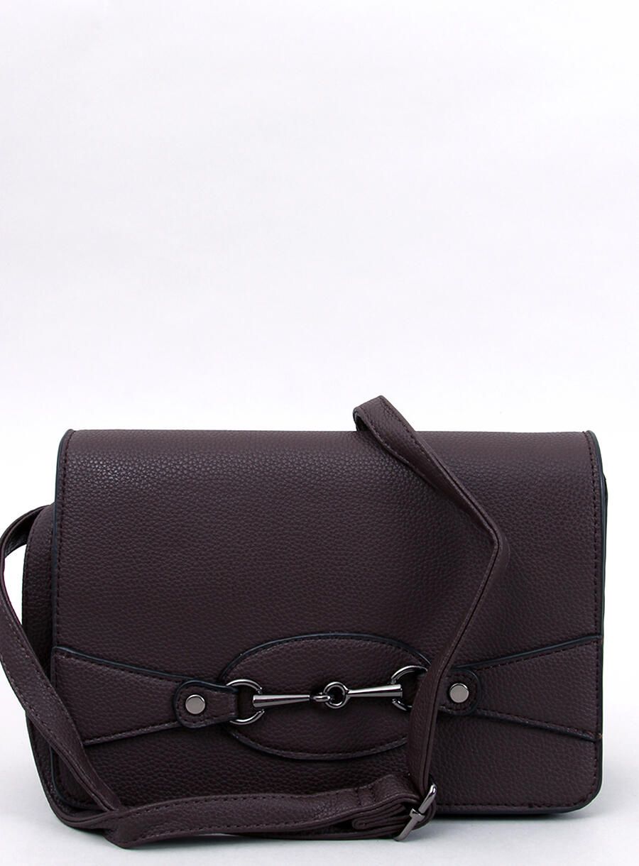 Chocolate brown handbag made of eco-leather