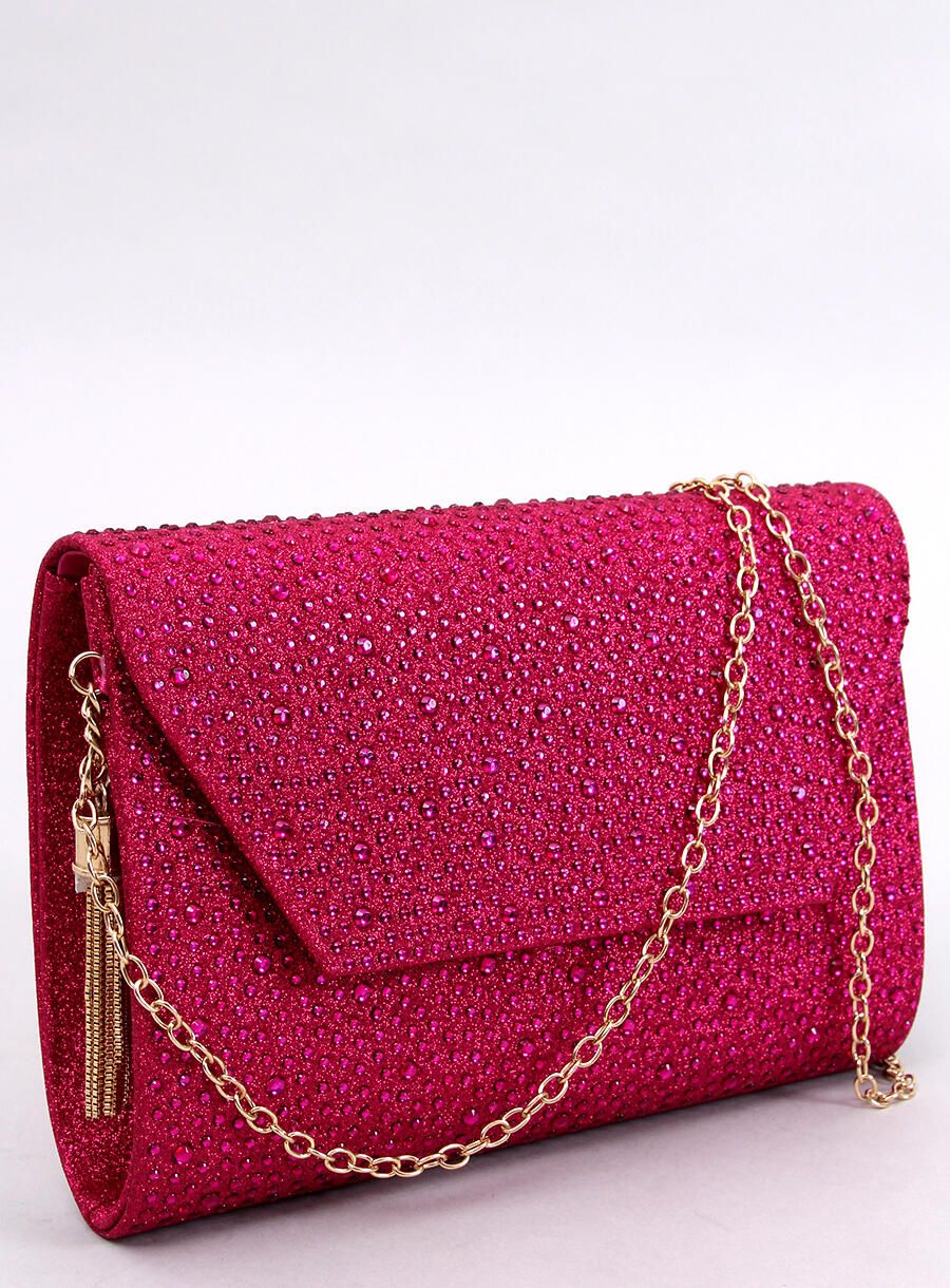 Women's shiny pink handbag