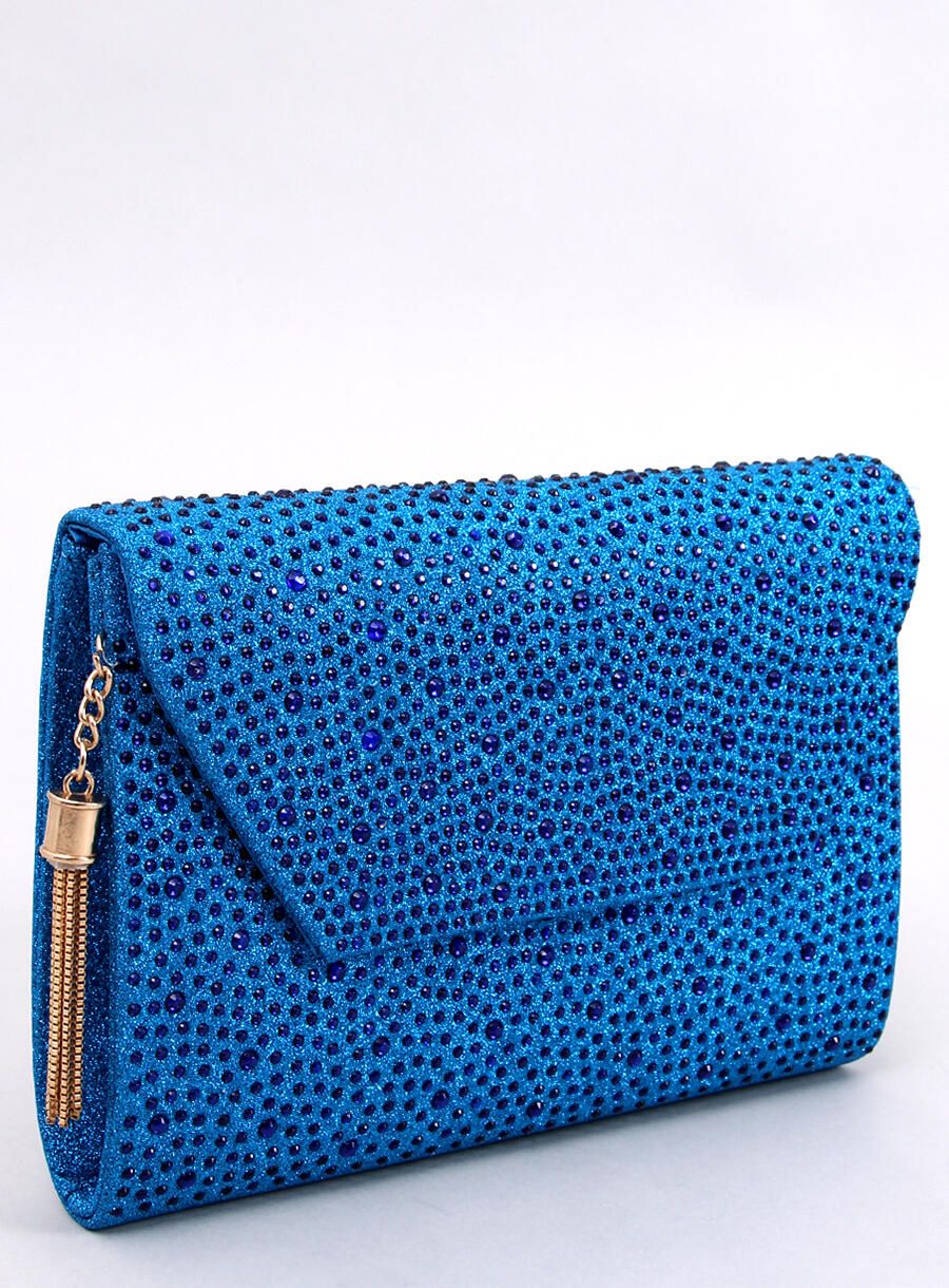 Women's shiny royal blue handbag