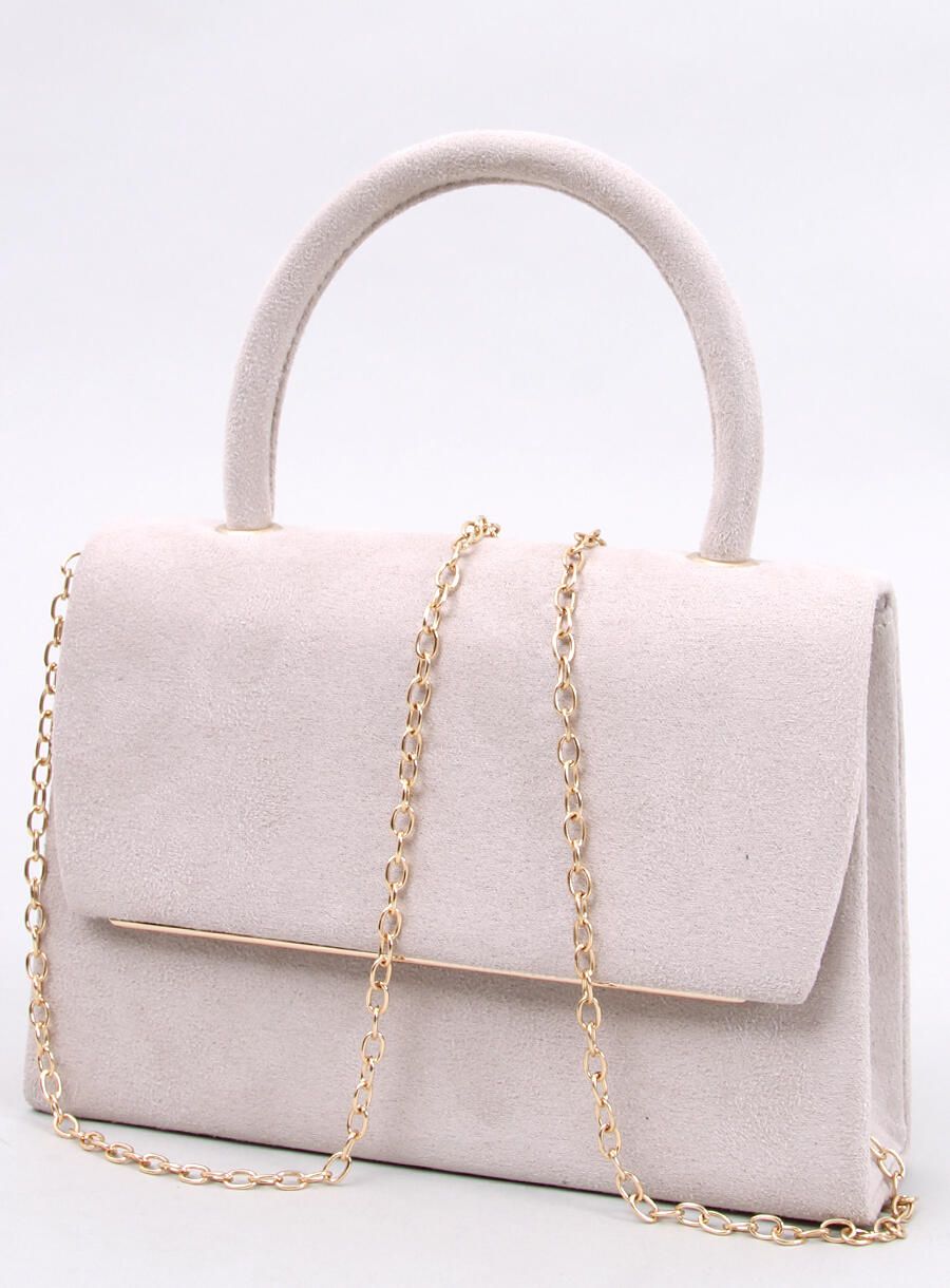 Beige briefcase handbag