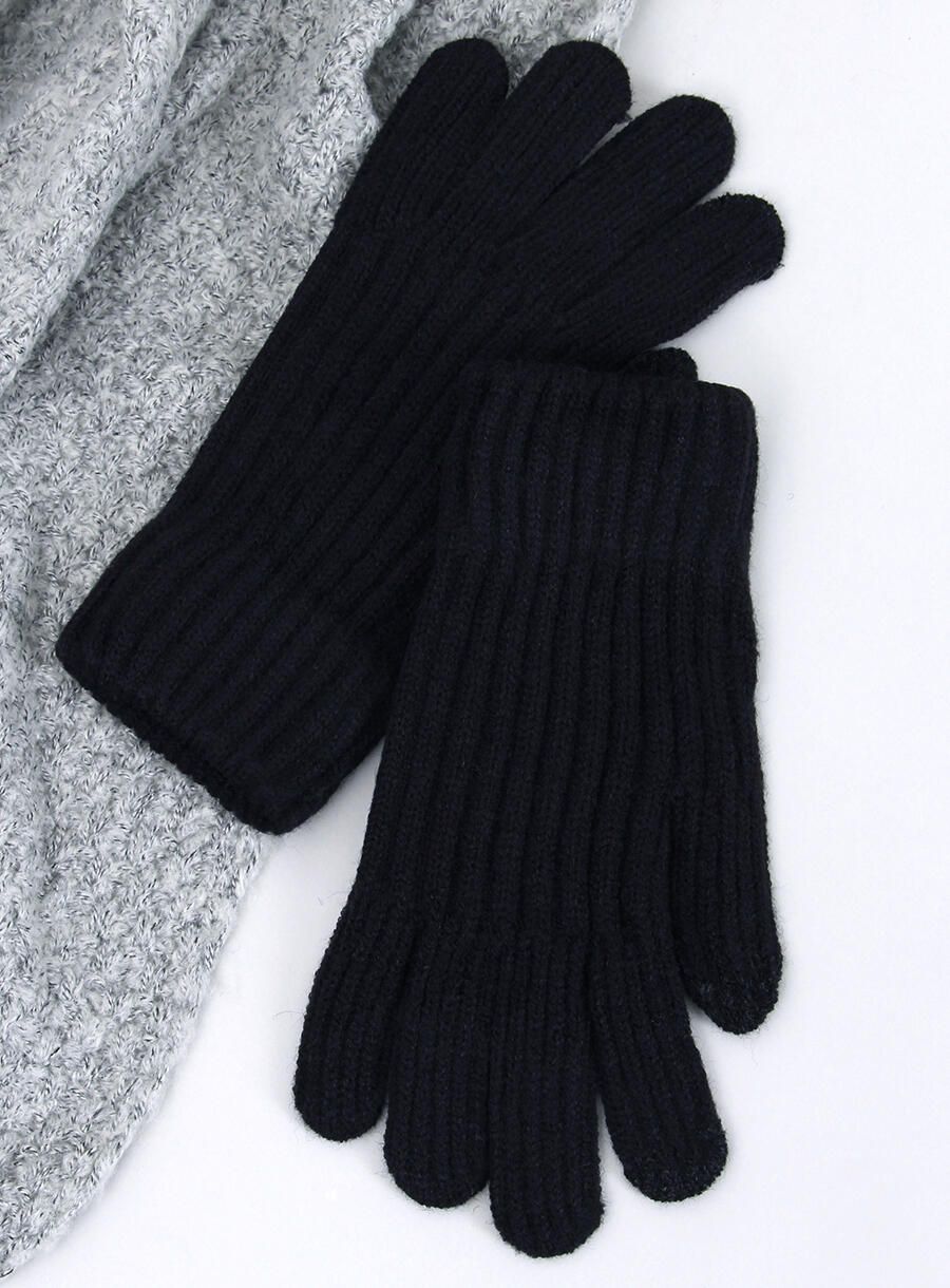 Warm women's gloves black