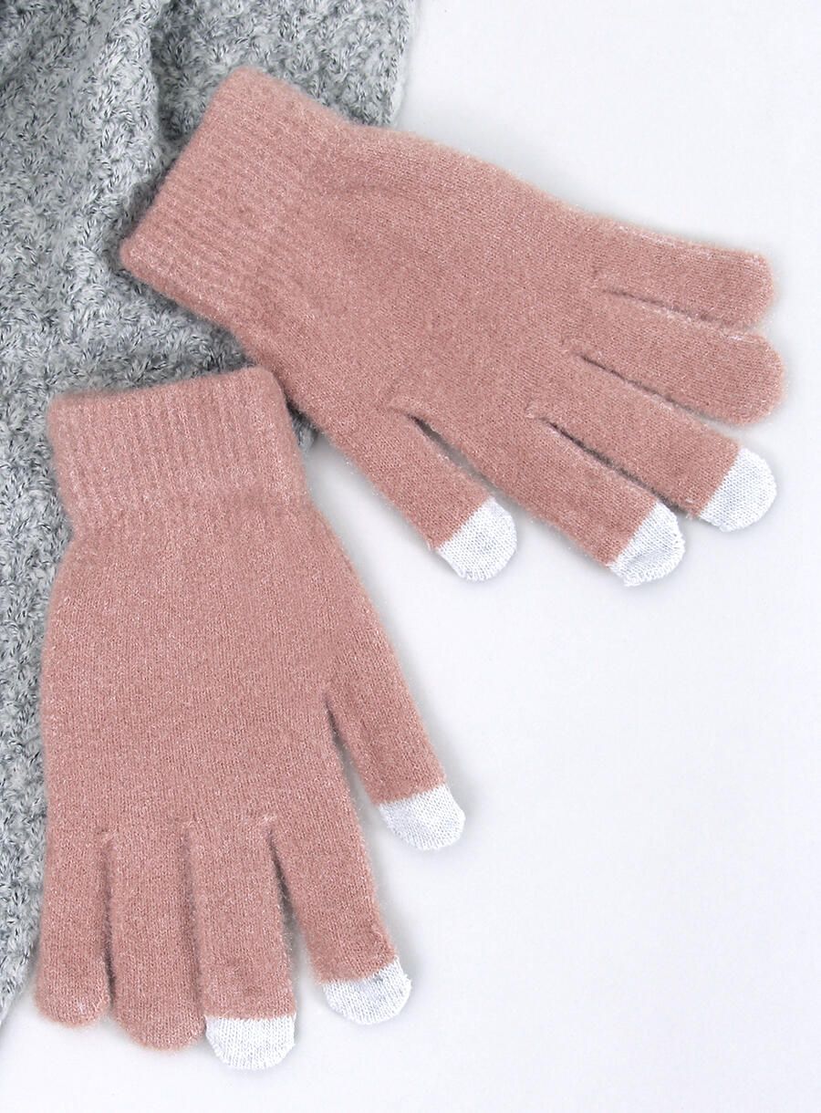 Women's basic gloves salmon