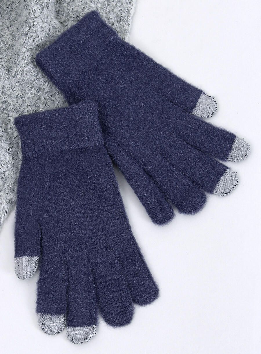 Women's basic gloves dark blue