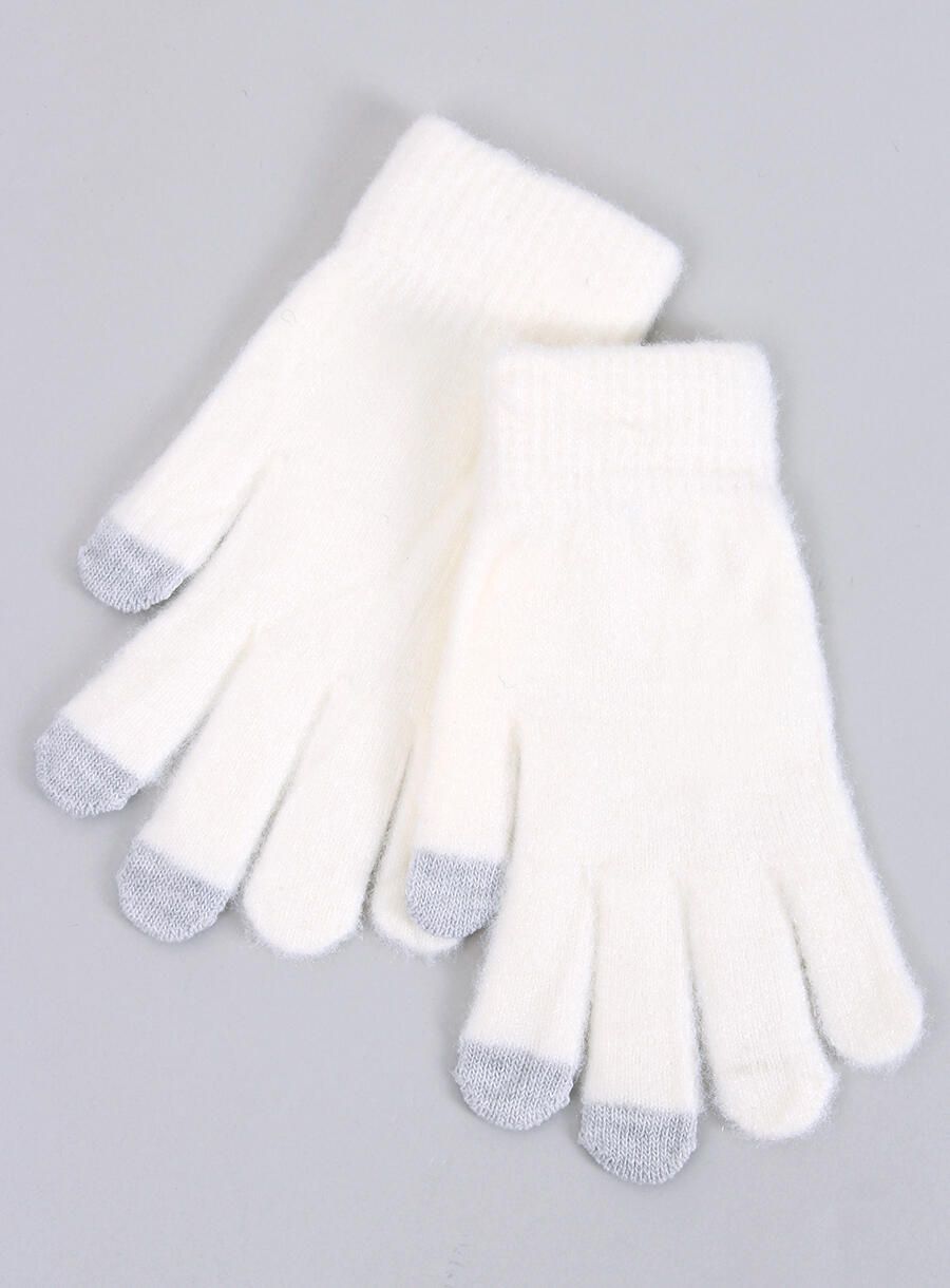 Women's basic gloves ecru