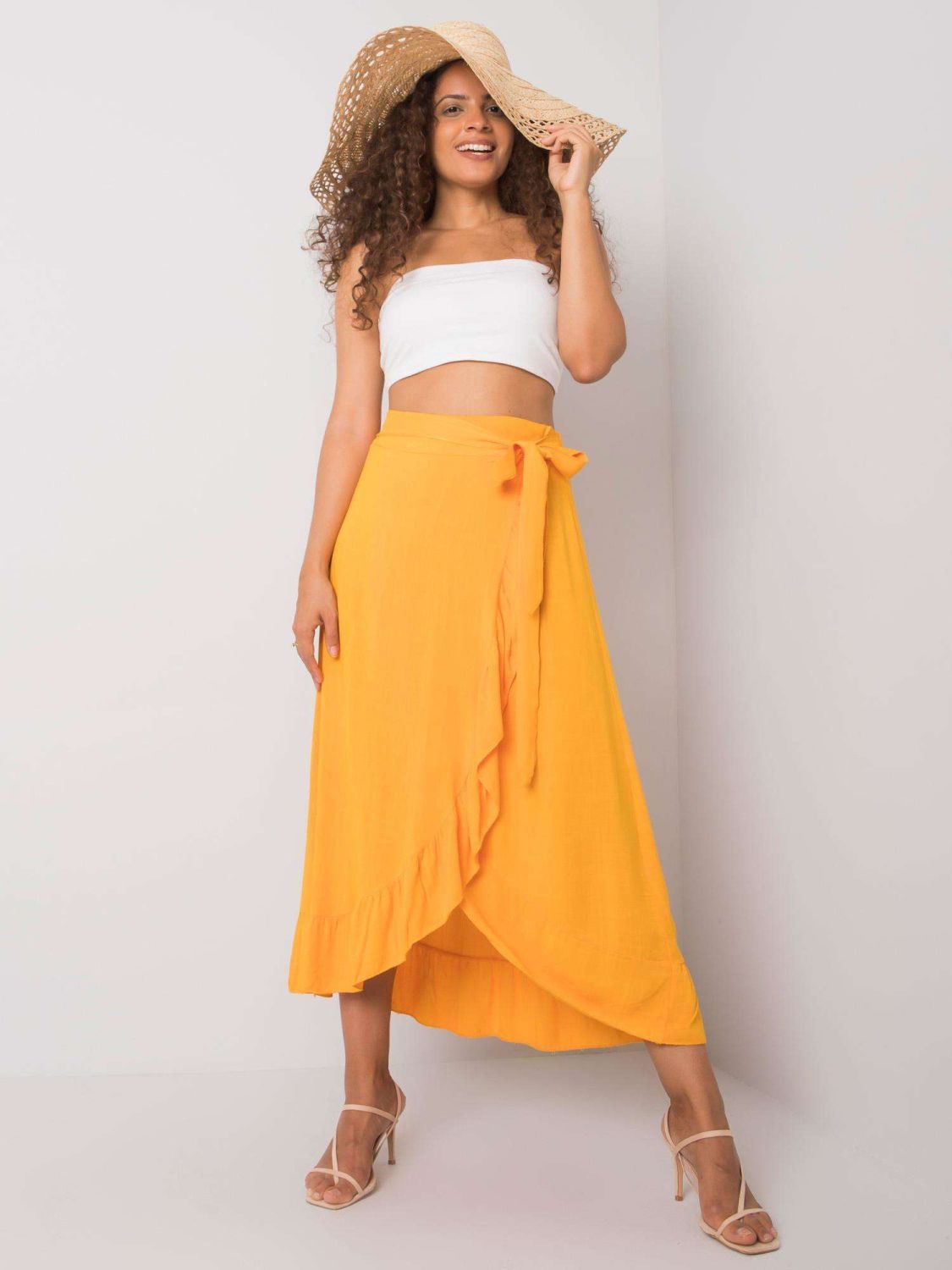 OCH BELLA Asymmetrical Orange Skirt