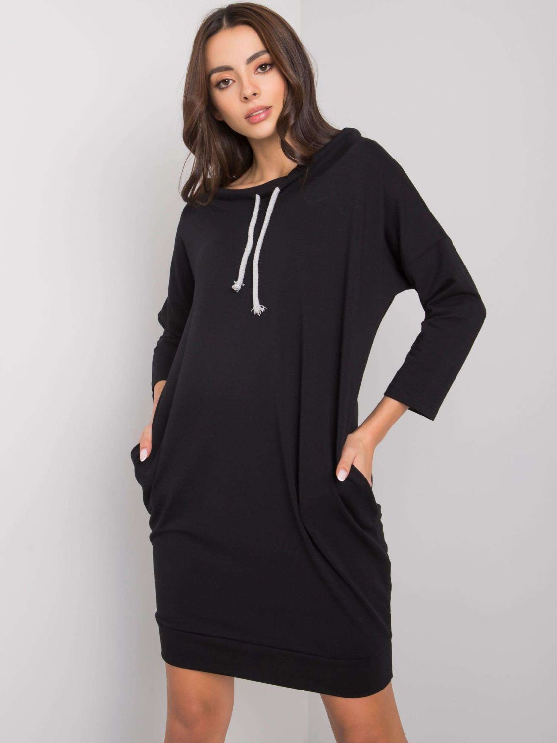 Simple Black Dress with Long Sleeves