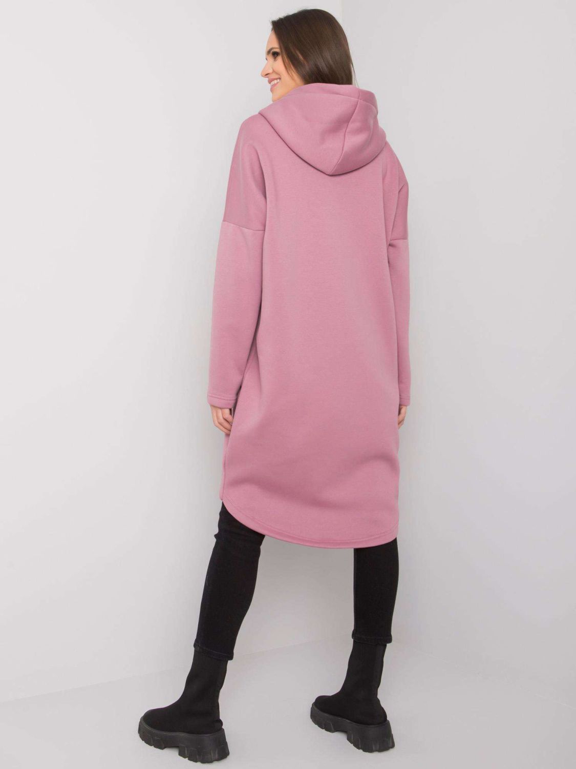 Women's Hooded Sweatshirt in Dark Pink