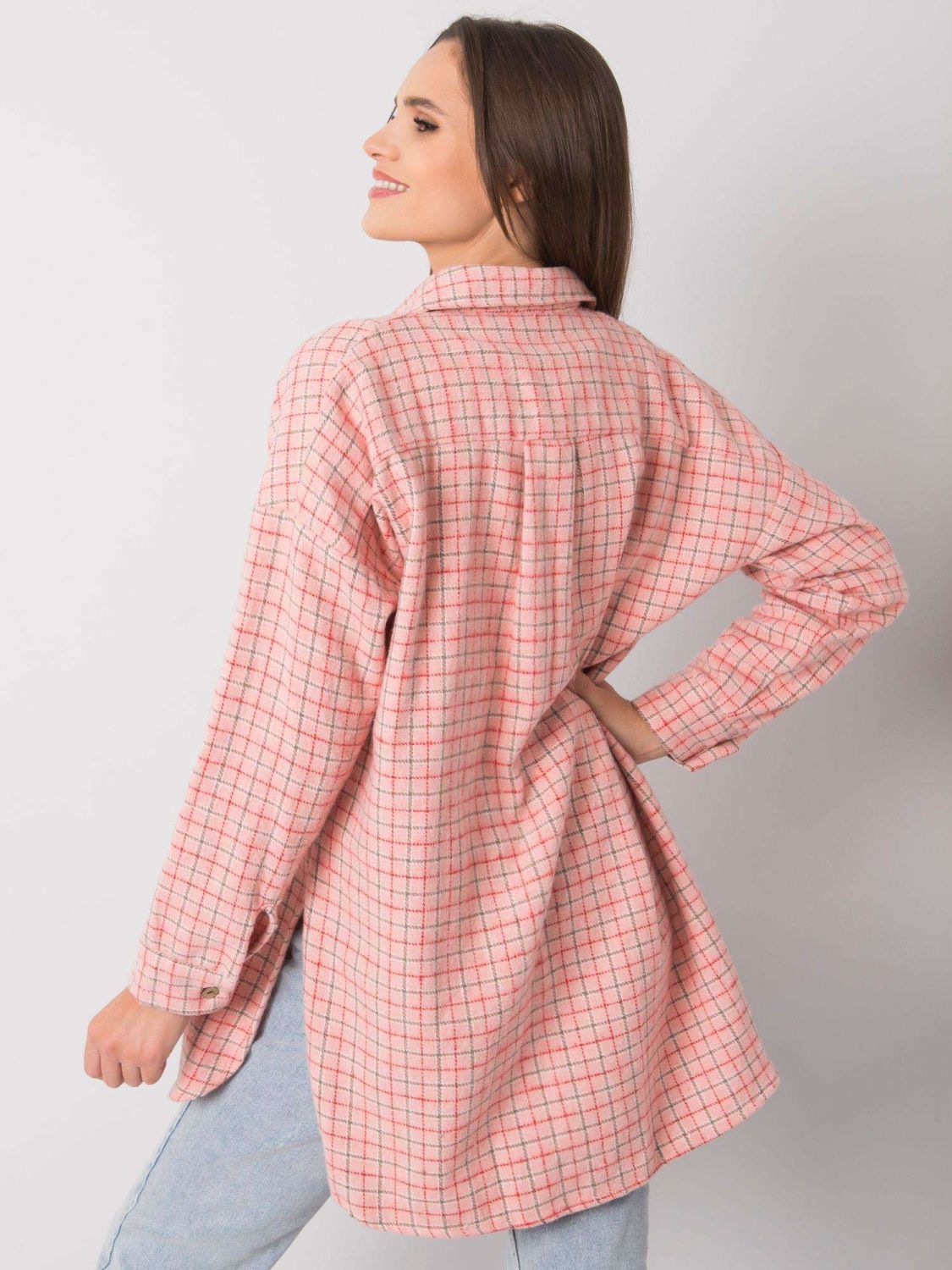 Pink Checked Long Sleeve Shirt