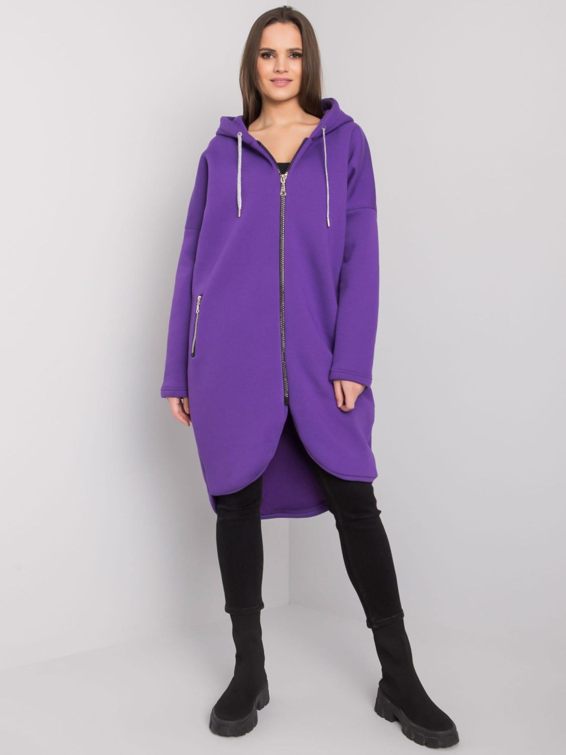Women's Hooded Sweatshirt in Dark Purple