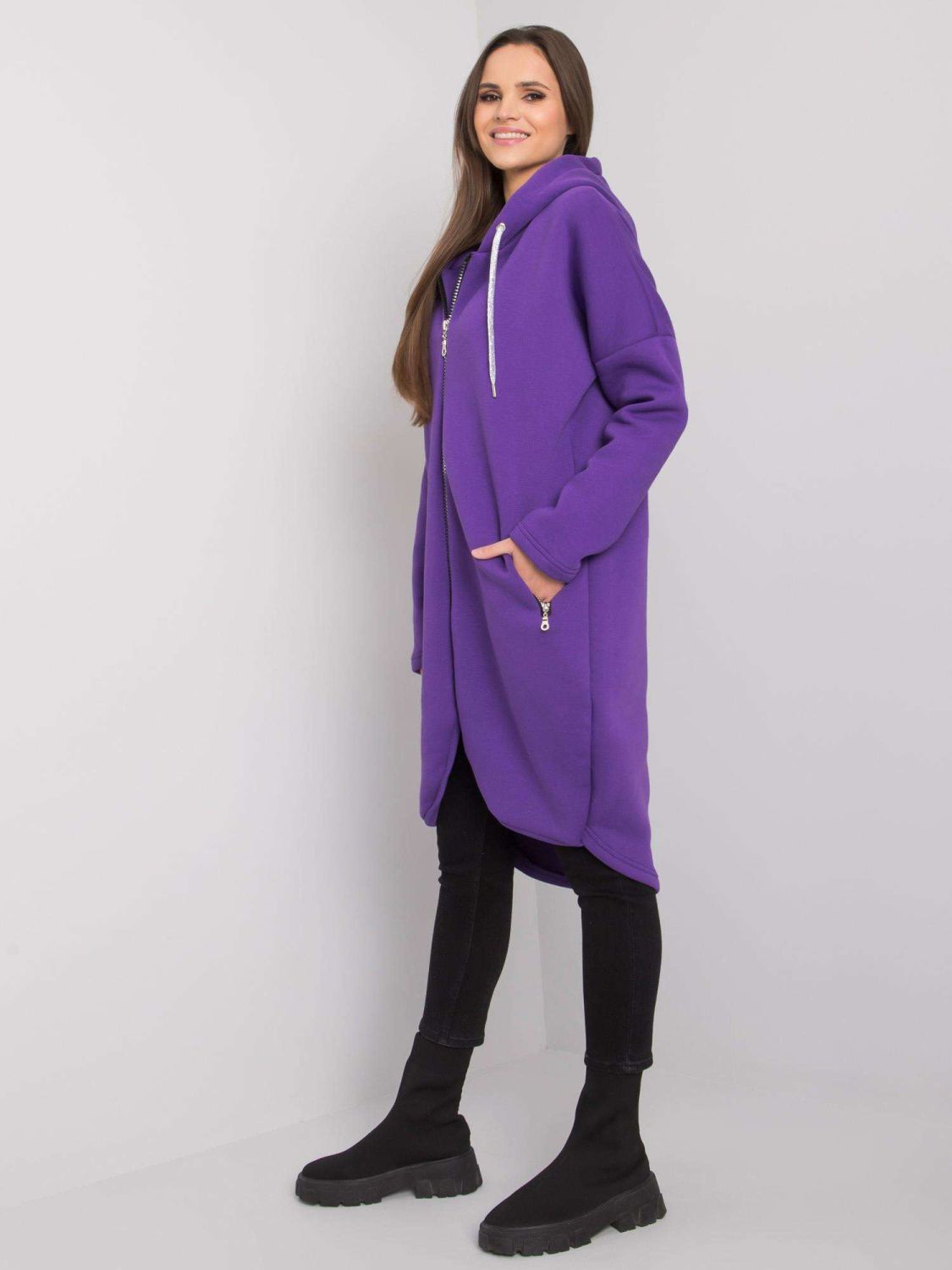 Women's Hooded Sweatshirt in Dark Purple
