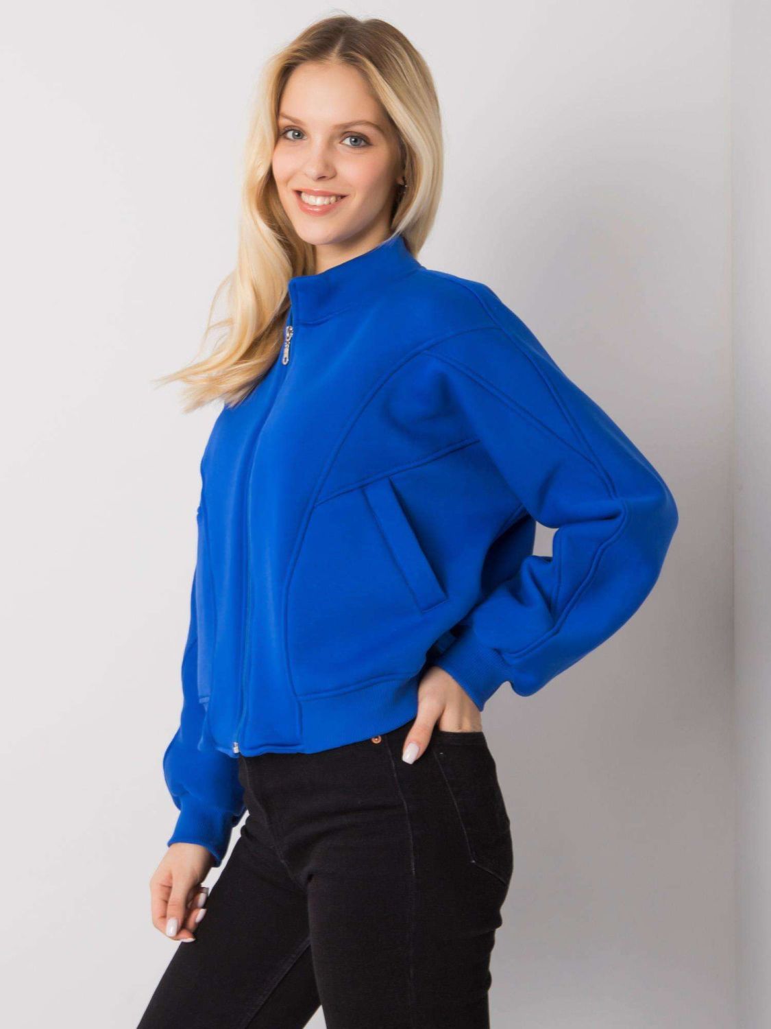 Cobalt Blue Long Sleeve Hoodie
