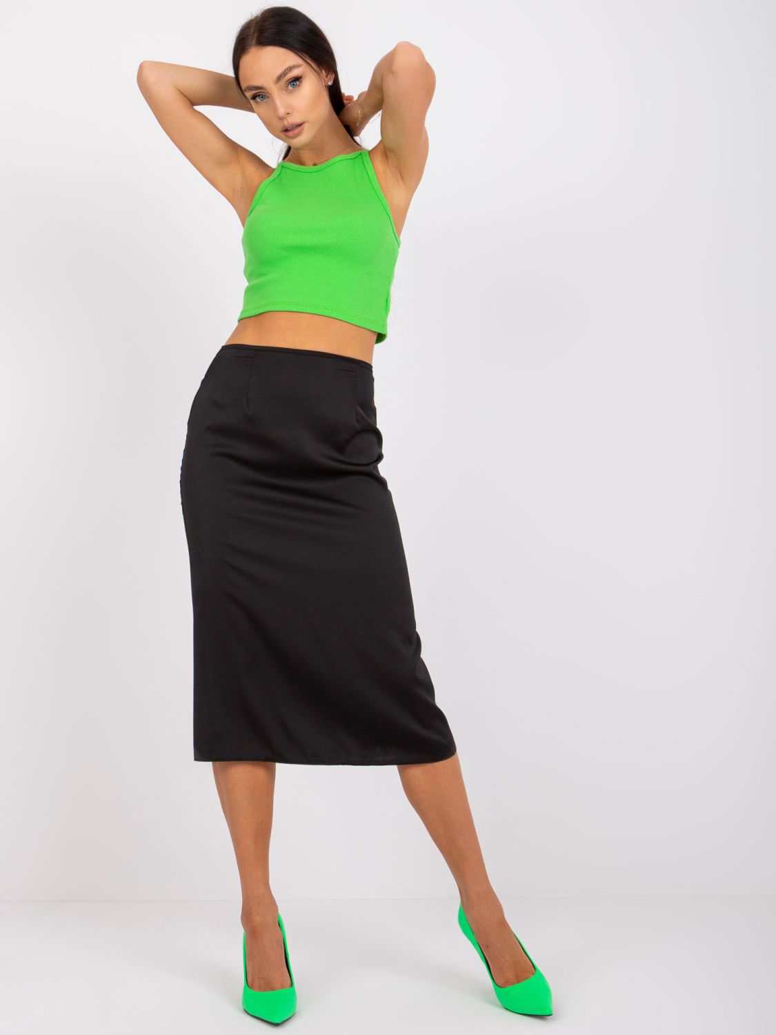 Elegant Black Midi Skirt