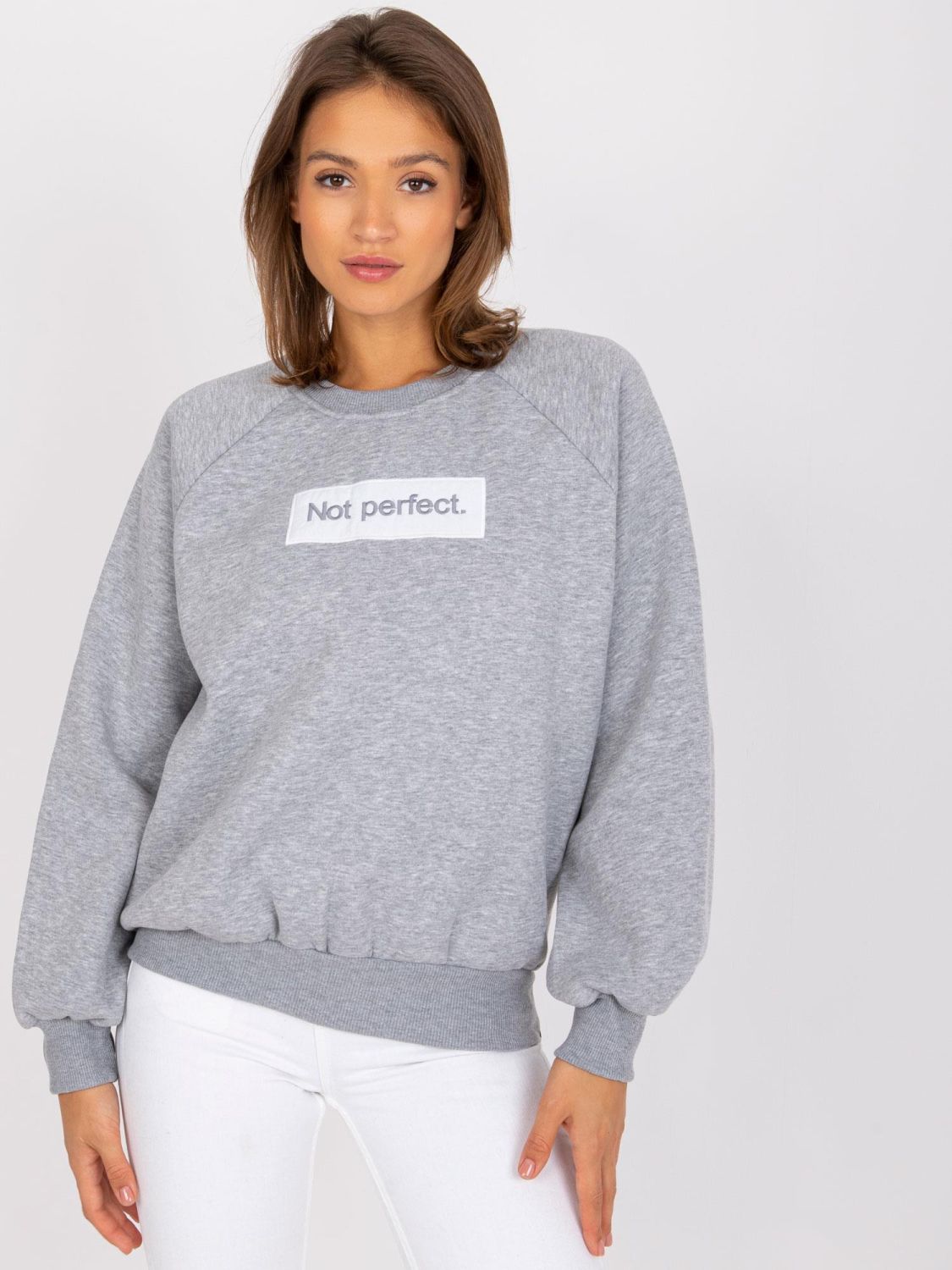 Gray Women's Pullover without Hood