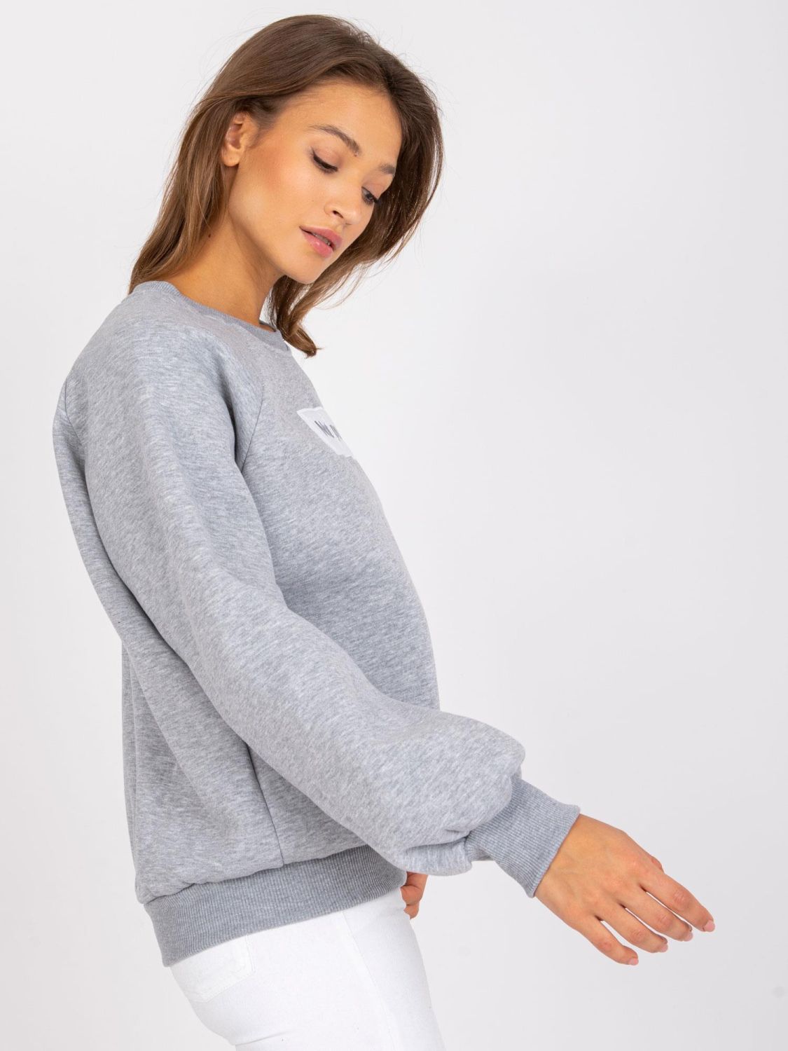Gray Women's Pullover without Hood