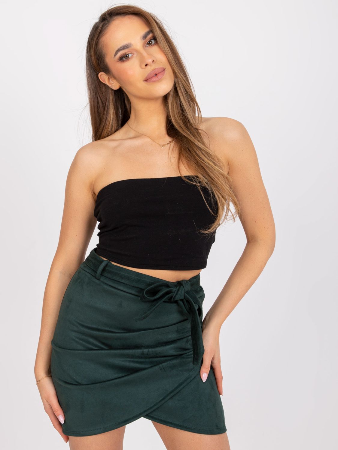 Dark Green Mini Skirt