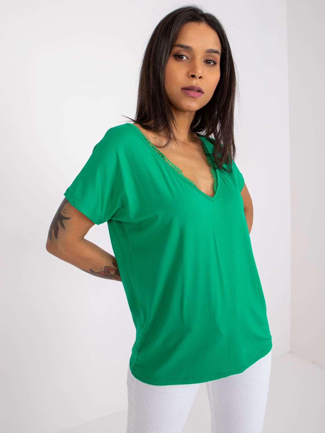 Green T-Shirt with Elastane