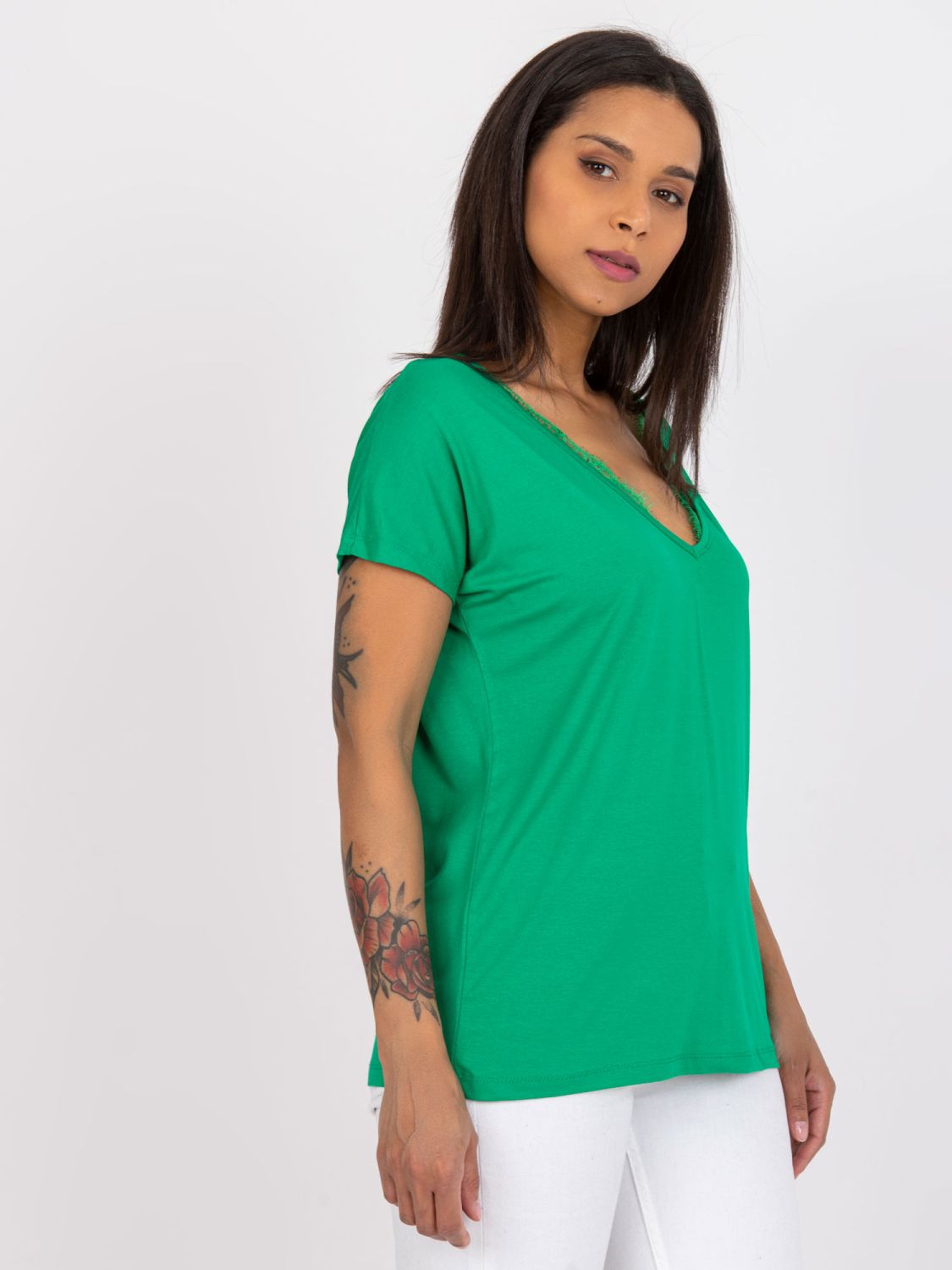 Green T-Shirt with Elastane