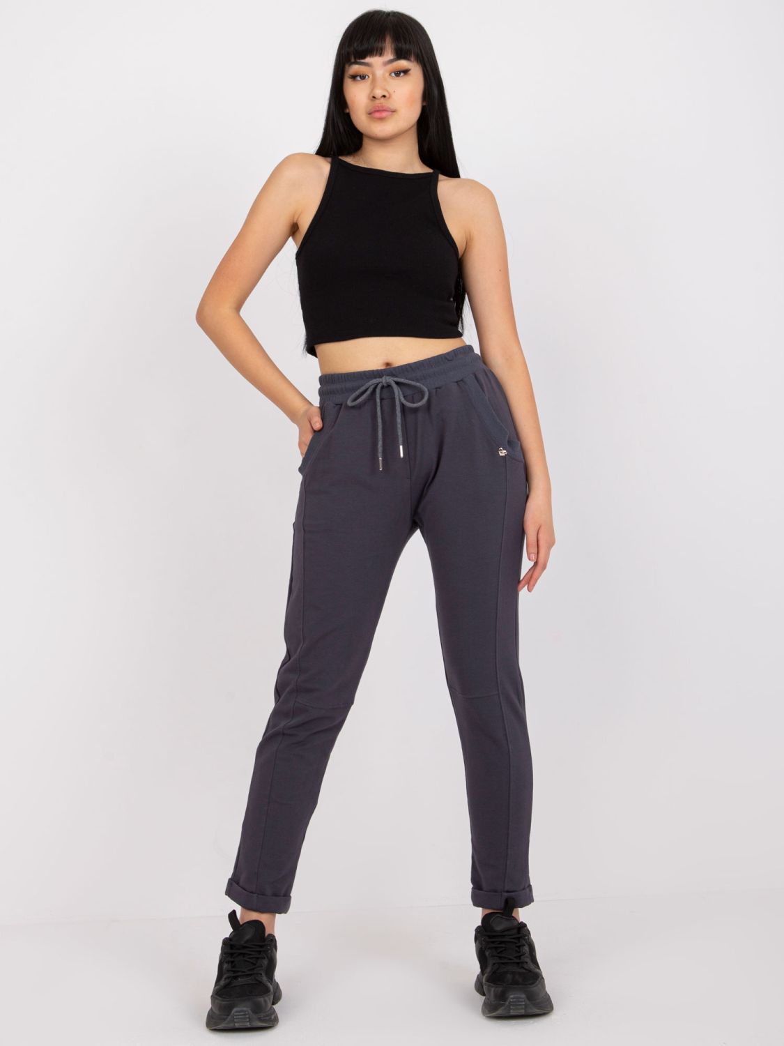 Stylish Sports Pants in Graphite Color