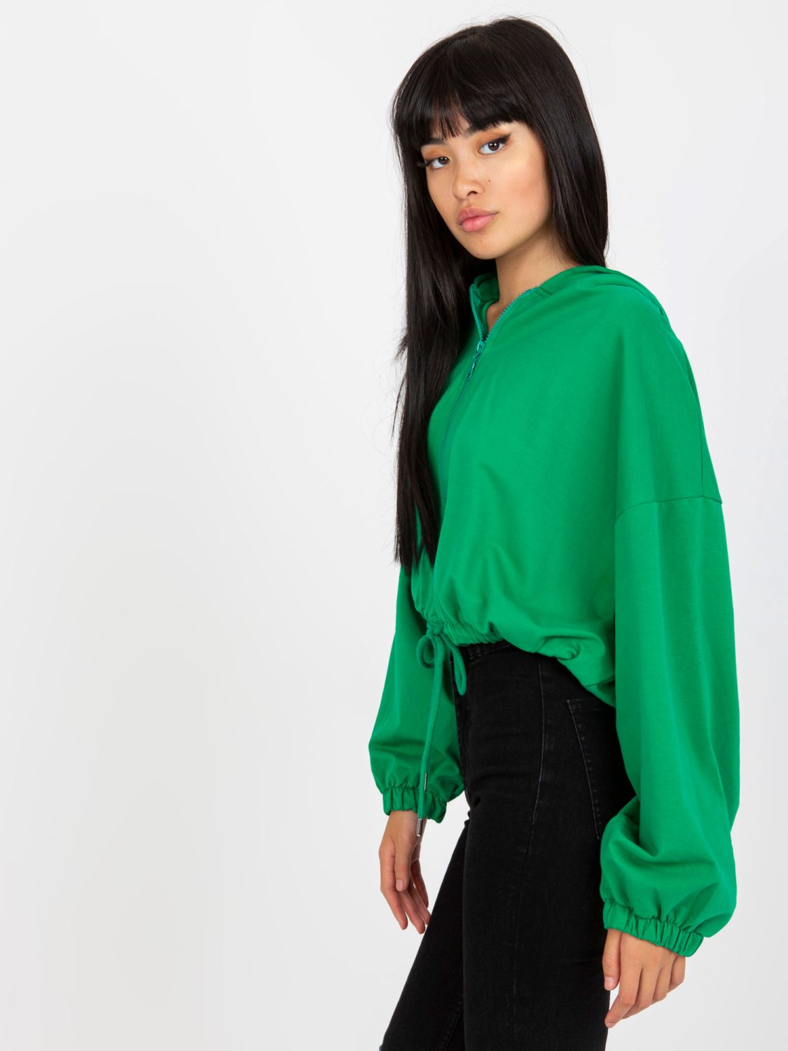 Green Zip-Up Hoodie RUE PARIS