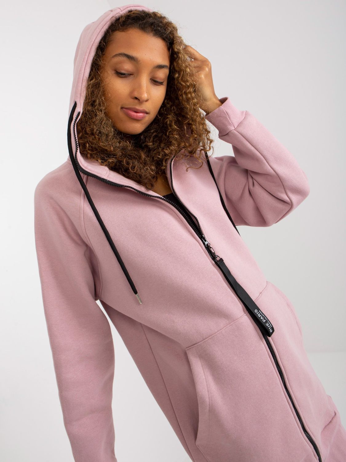 Pink Long Hoodie RUE PARIS
