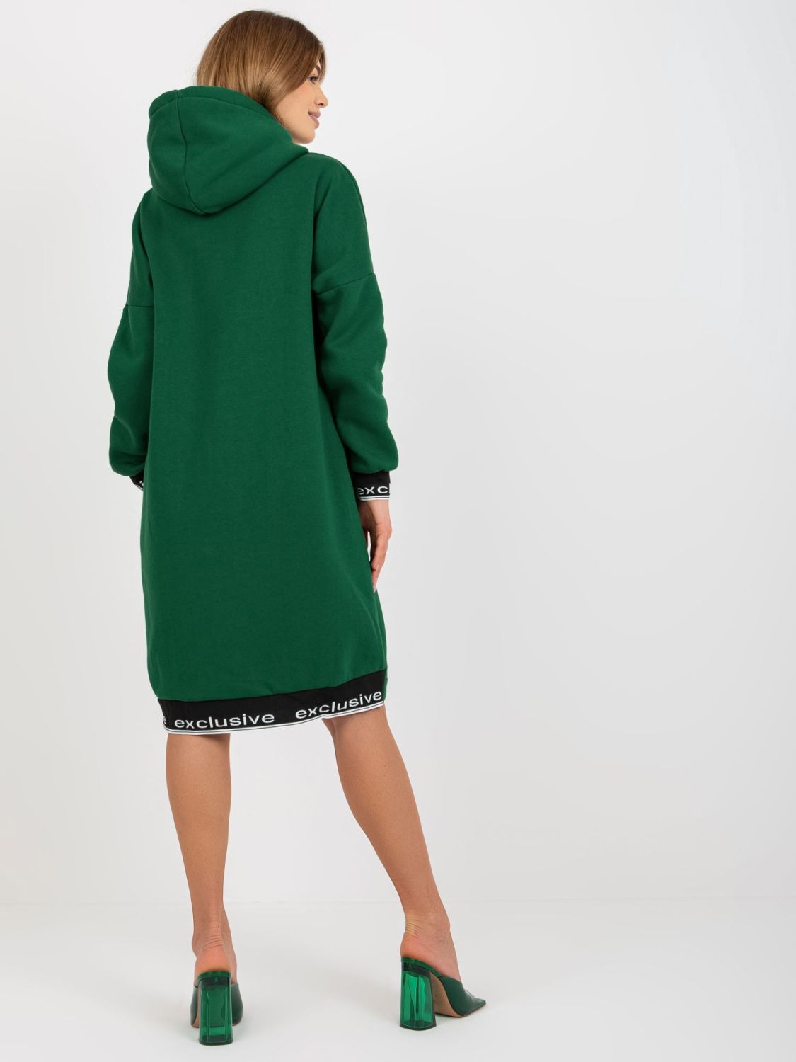 Dark Green Long Zip-Up Hoodie Mayar