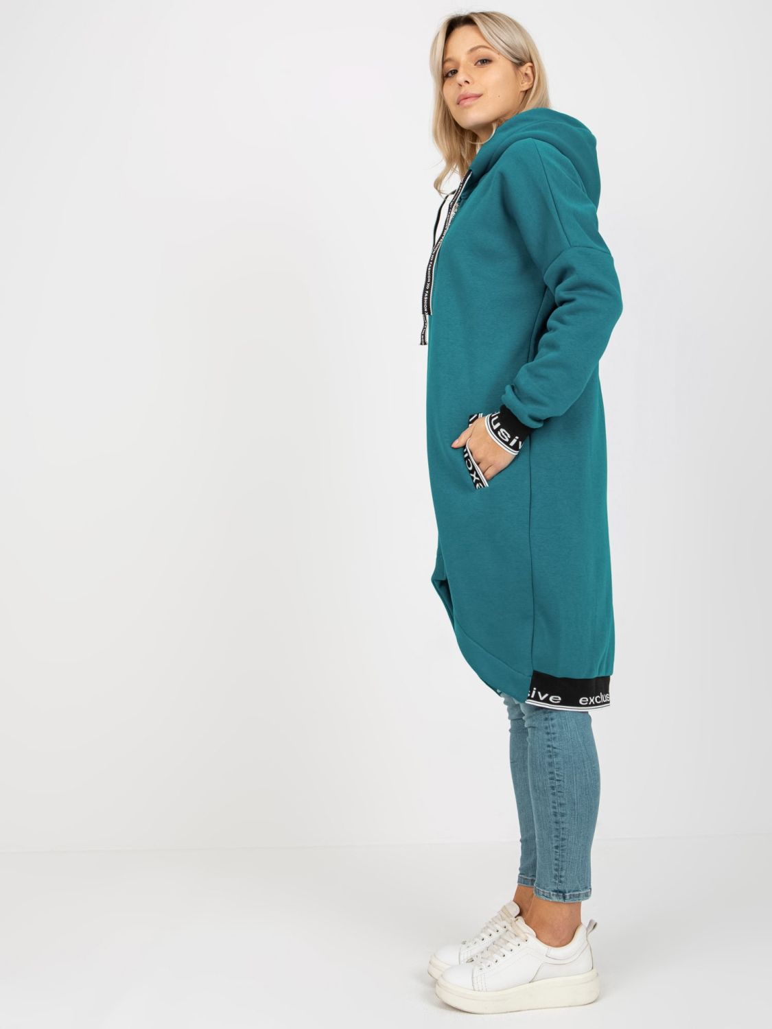 Long Hooded Sweatshirt with Pockets Mayar