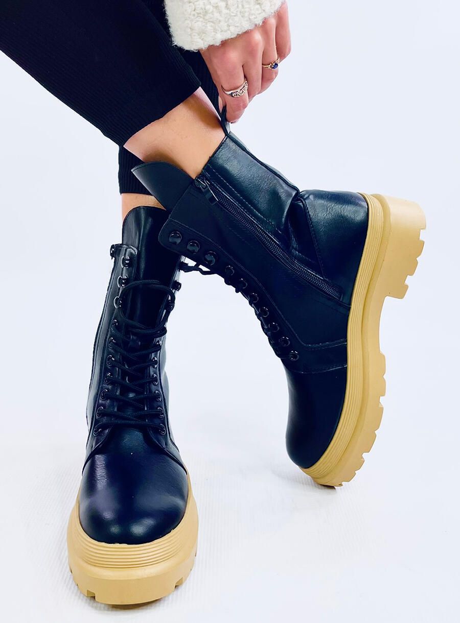 Platform shoes INES black/sandy