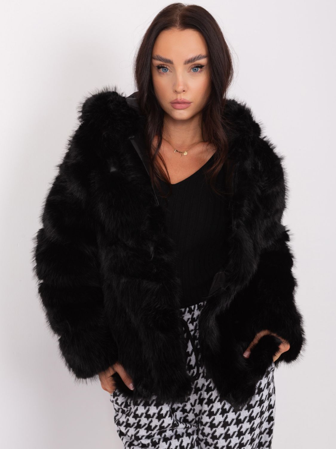 Black Transitional Fur Jacket